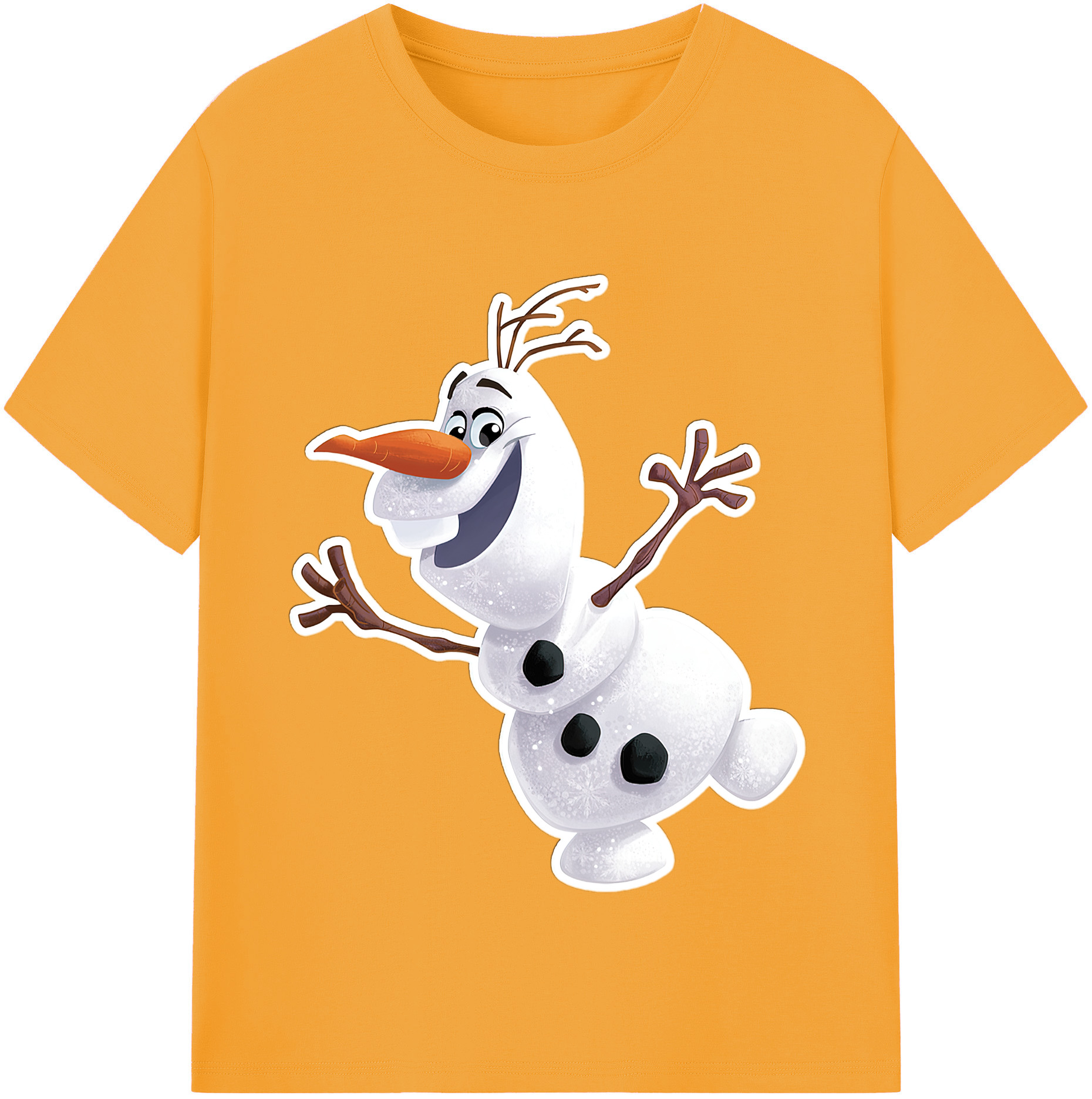 （画像用） アナと雪の女王 アンナ エルサ Frozen Anna Elsa 綿100％半袖Tシャツ（フロントプリント）