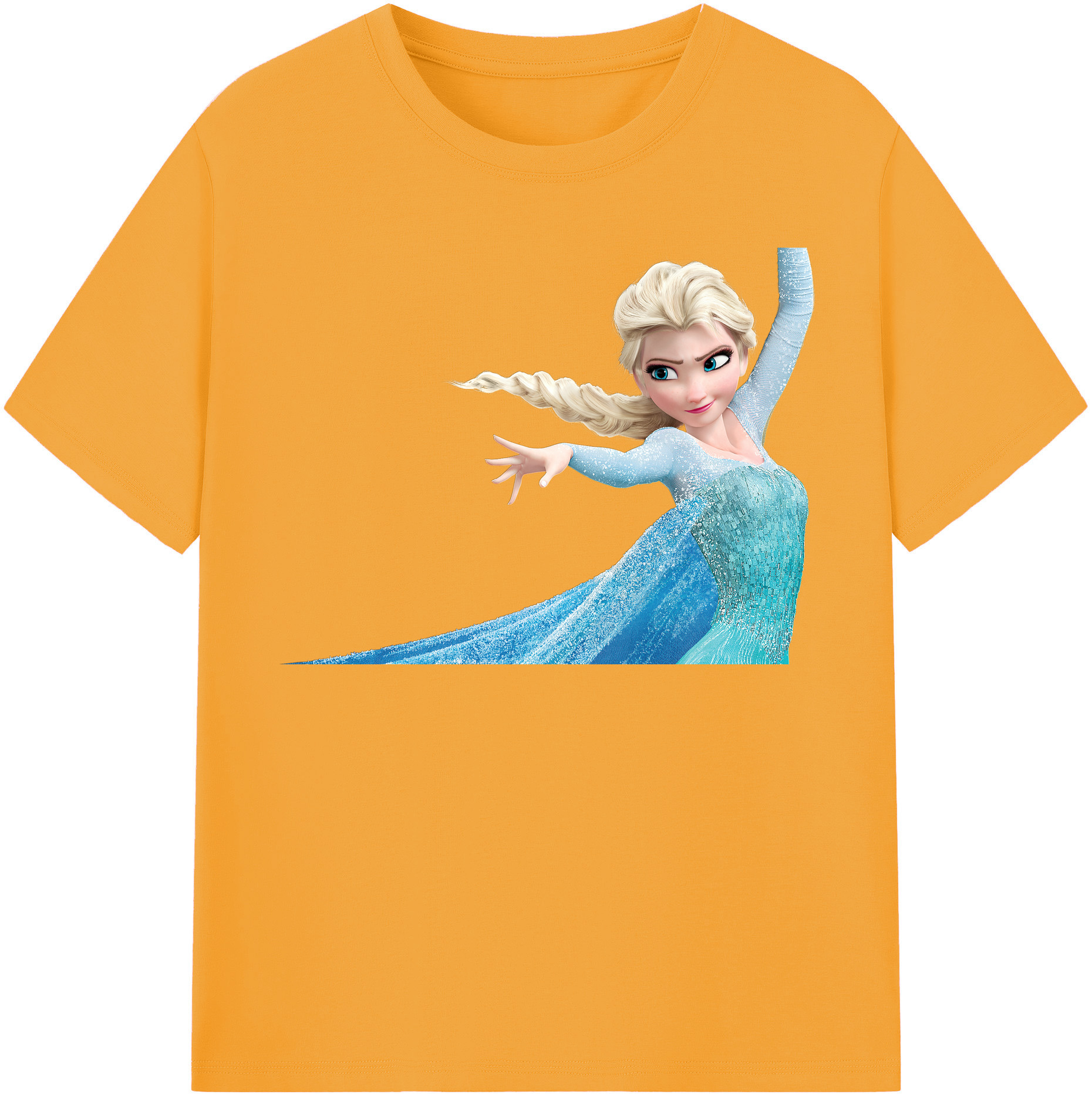 （画像用） アナと雪の女王 アンナ エルサ Frozen Anna Elsa 綿100％半袖Tシャツ（フロントプリント）
