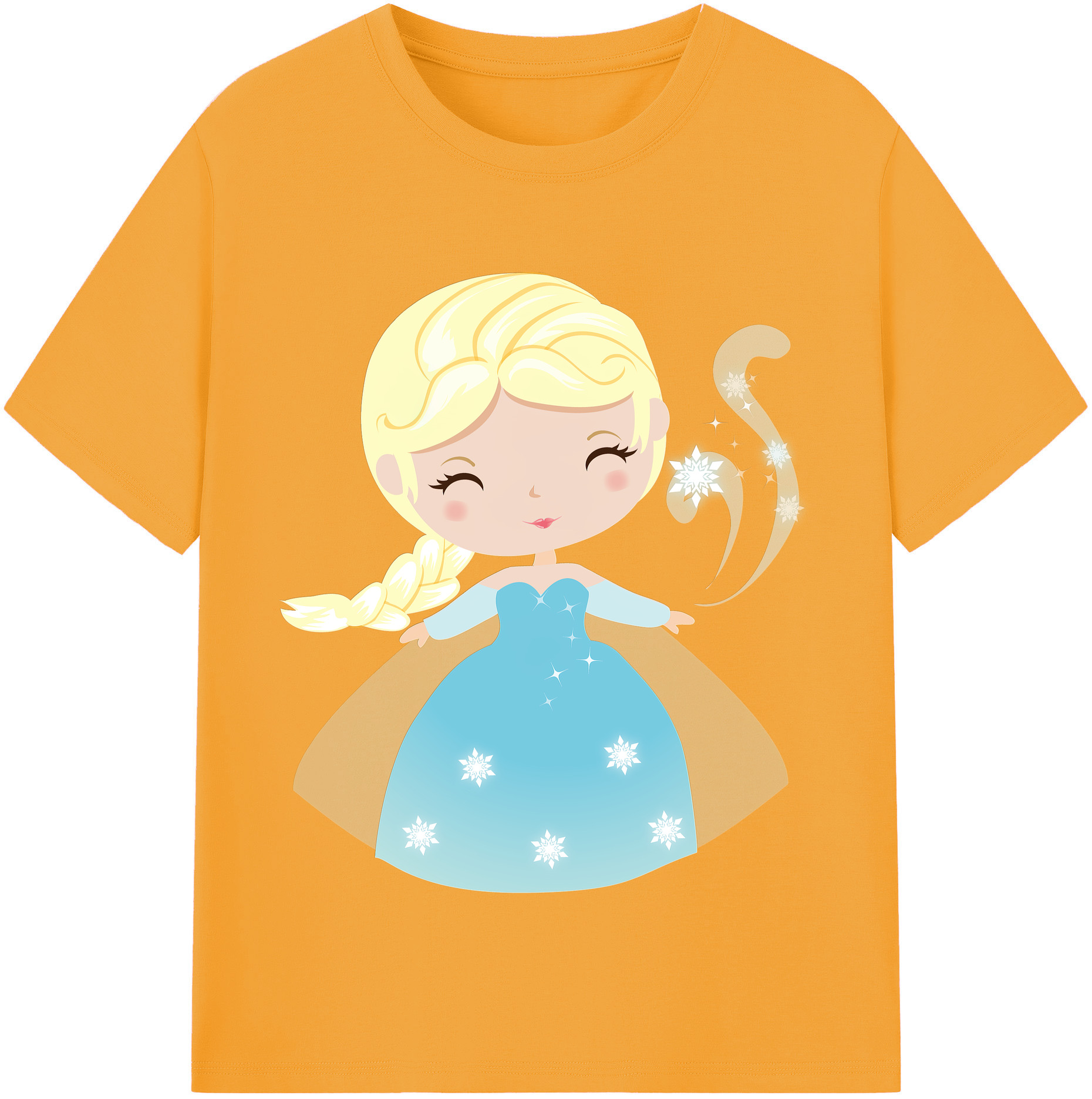 （画像用） アナと雪の女王 アンナ エルサ Frozen Anna Elsa 綿100％半袖Tシャツ（フロントプリント）