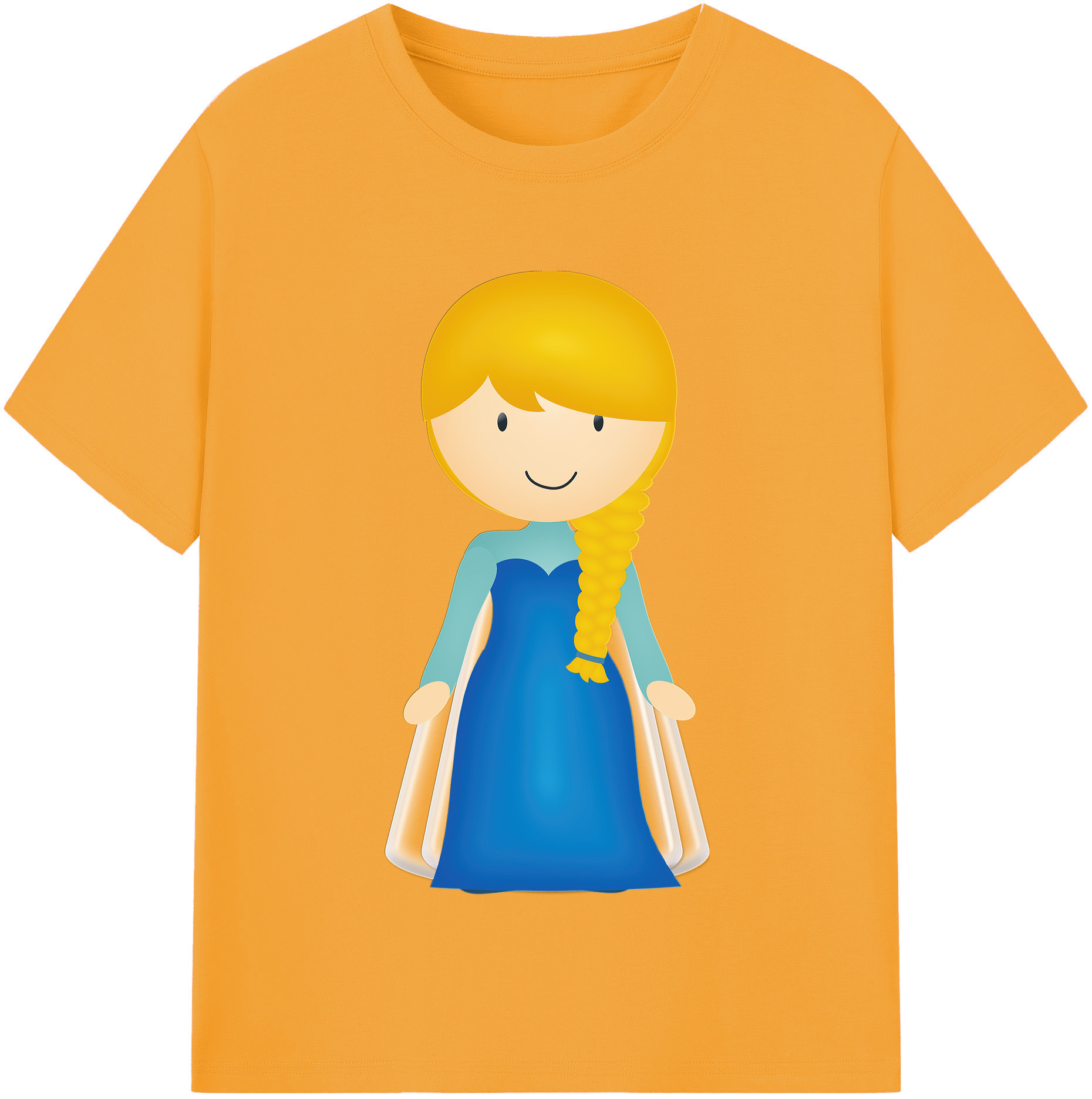 （画像用） アナと雪の女王 アンナ エルサ Frozen Anna Elsa 綿100％半袖Tシャツ（フロントプリント）