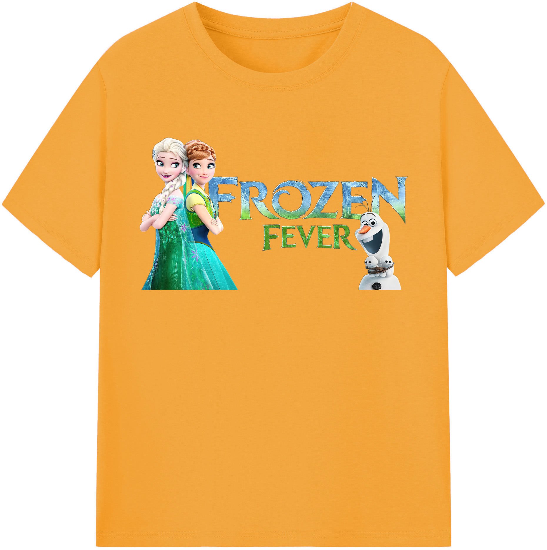 （画像用） アナと雪の女王 アンナ エルサ Frozen Anna Elsa 綿100％半袖Tシャツ（フロントプリント）