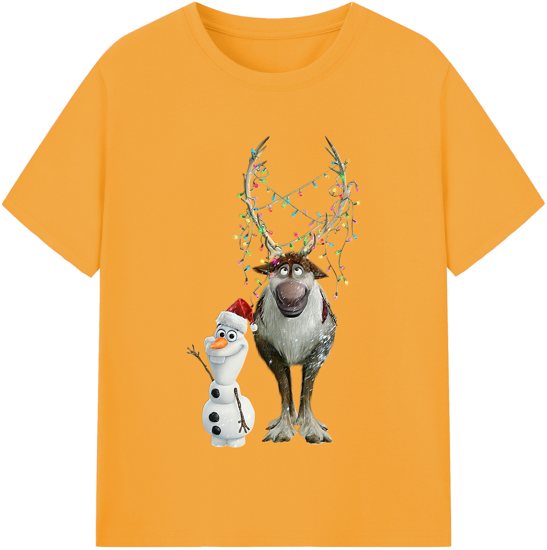（画像用） アナと雪の女王 アンナ エルサ Frozen Anna Elsa 綿100％半袖Tシャツ（フロントプリント）