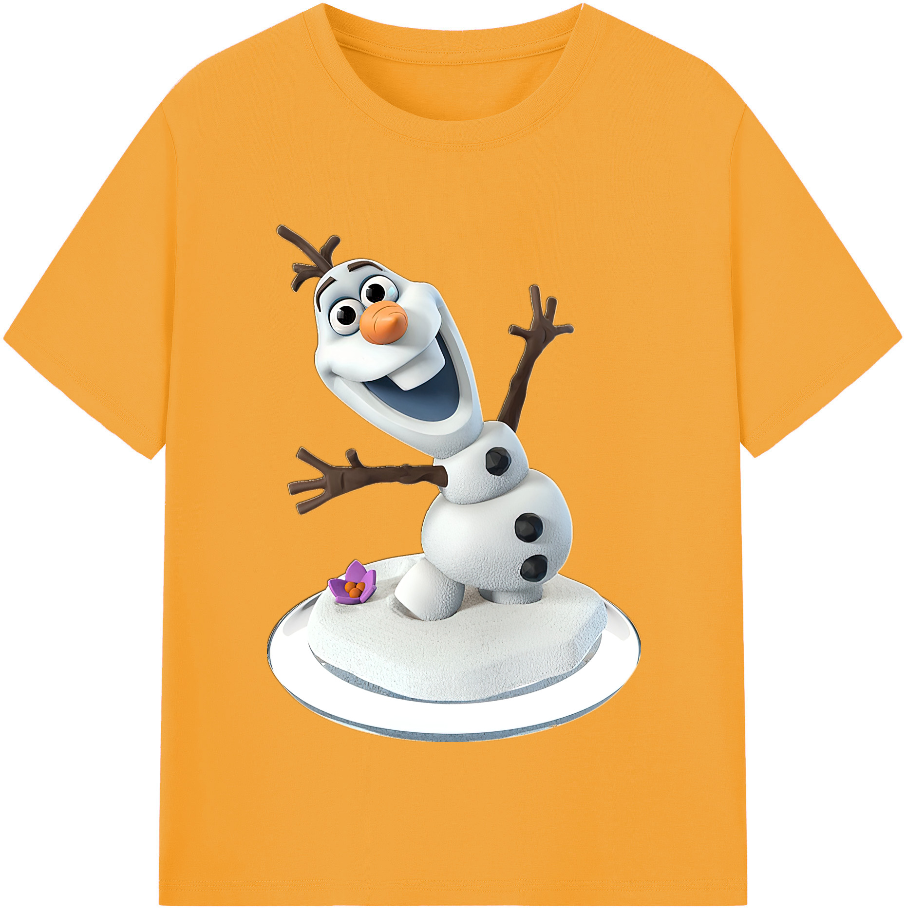 （画像用） アナと雪の女王 アンナ エルサ Frozen Anna Elsa 綿100％半袖Tシャツ（フロントプリント）