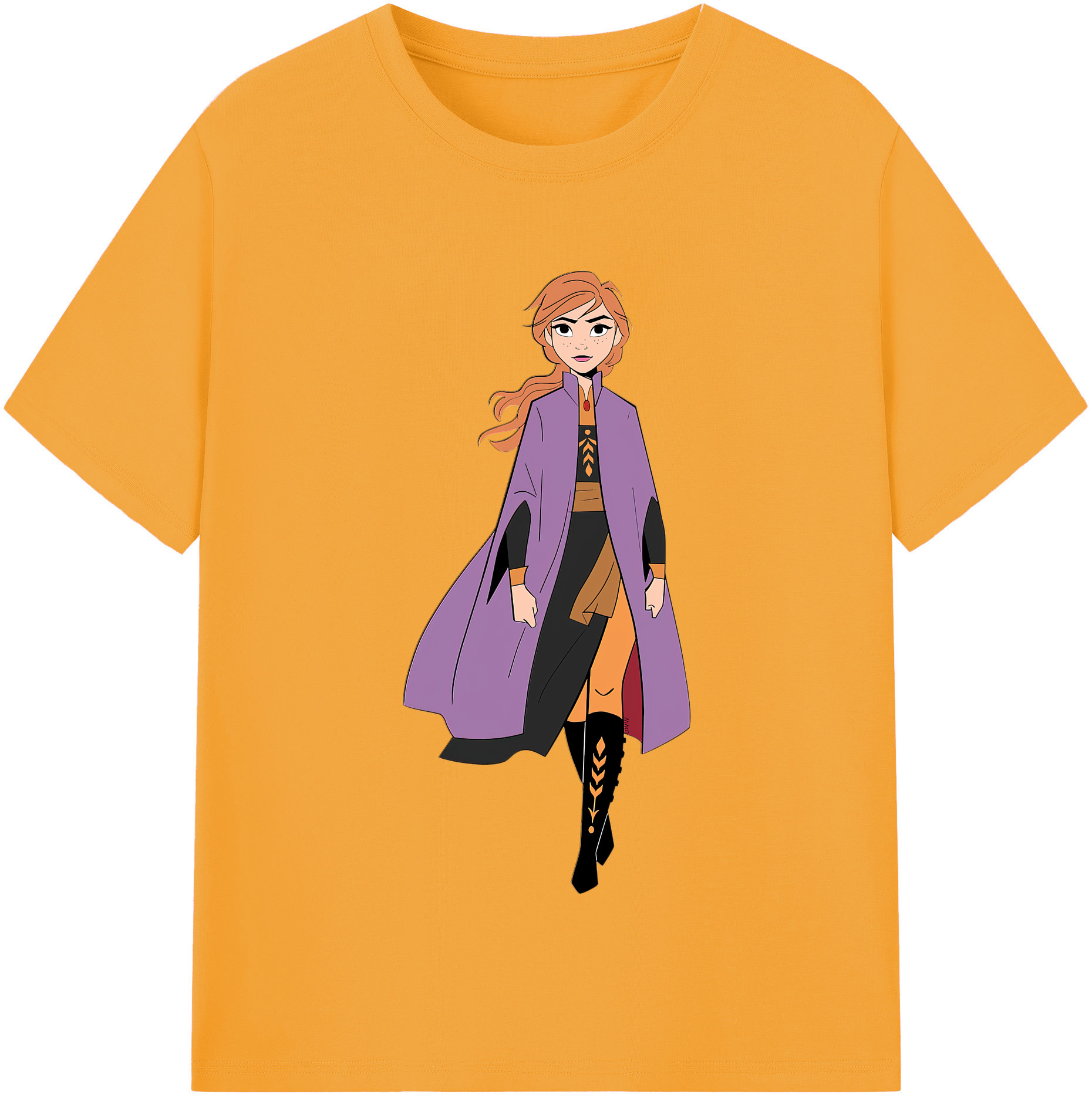 （画像用） アナと雪の女王 アンナ エルサ Frozen Anna Elsa 綿100％半袖Tシャツ（フロントプリント）