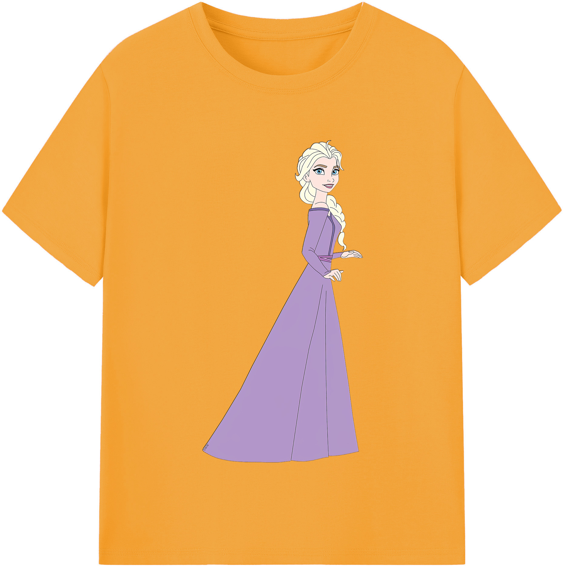 （画像用） アナと雪の女王 アンナ エルサ Frozen Anna Elsa 綿100％半袖Tシャツ（フロントプリント）