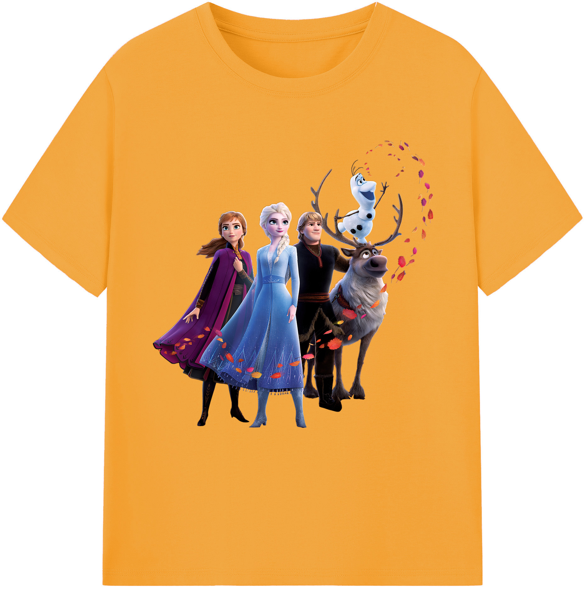 （画像用） アナと雪の女王 アンナ エルサ Frozen Anna Elsa 綿100％半袖Tシャツ（フロントプリント）
