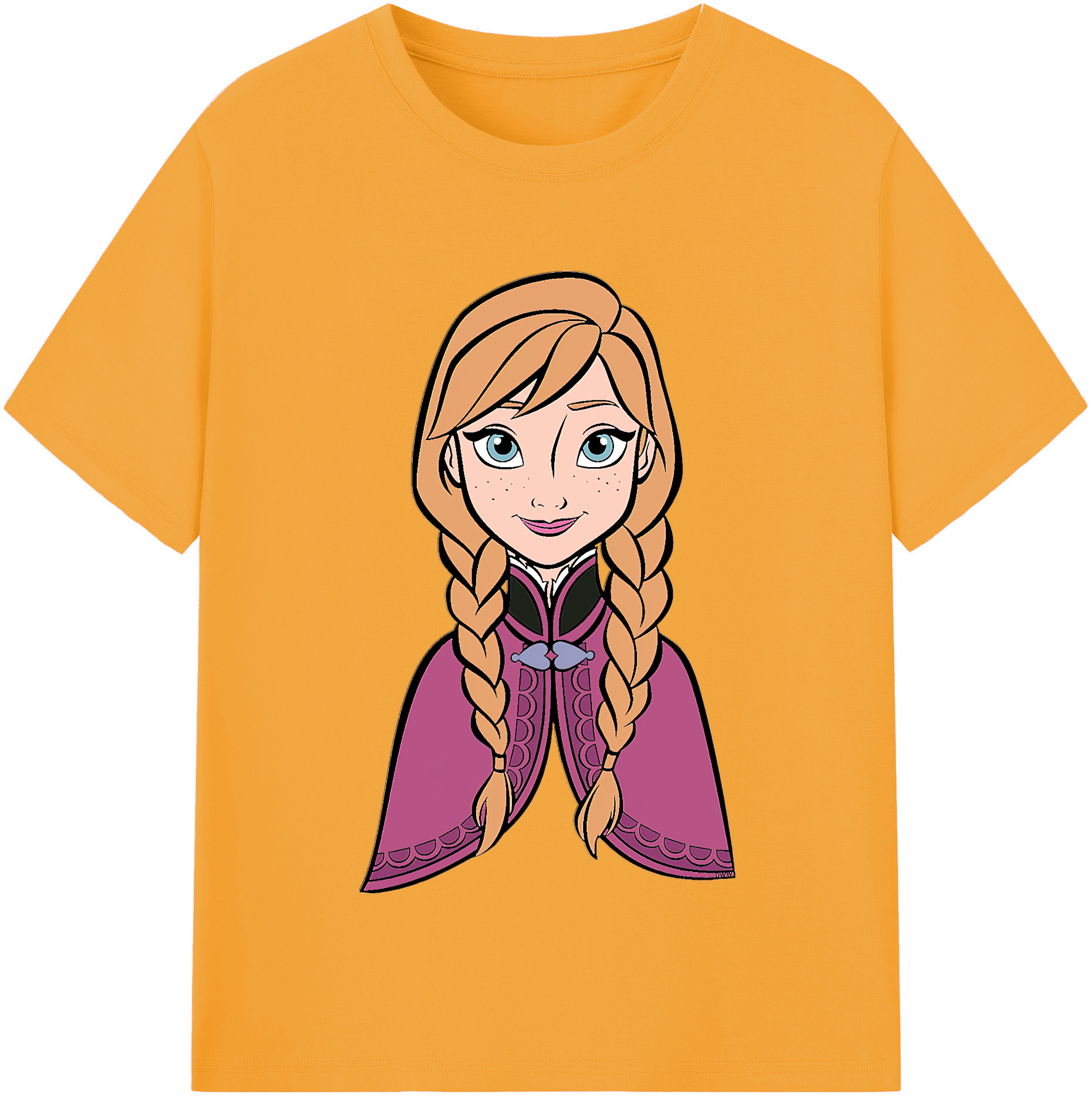 （画像用） アナと雪の女王 アンナ エルサ Frozen Anna Elsa 綿100％半袖Tシャツ（フロントプリント）