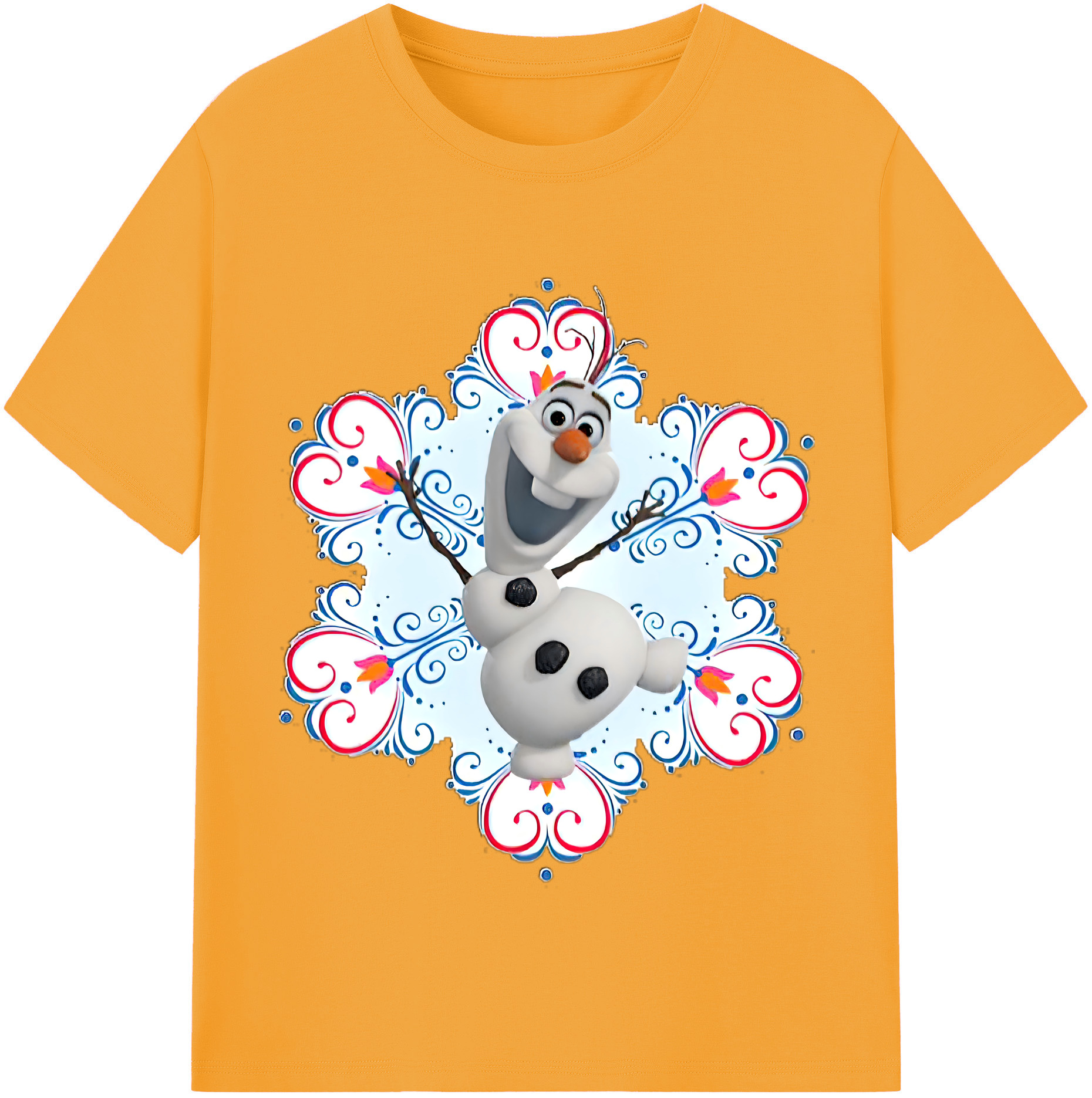 （画像用） アナと雪の女王 アンナ エルサ Frozen Anna Elsa 綿100％半袖Tシャツ（フロントプリント）