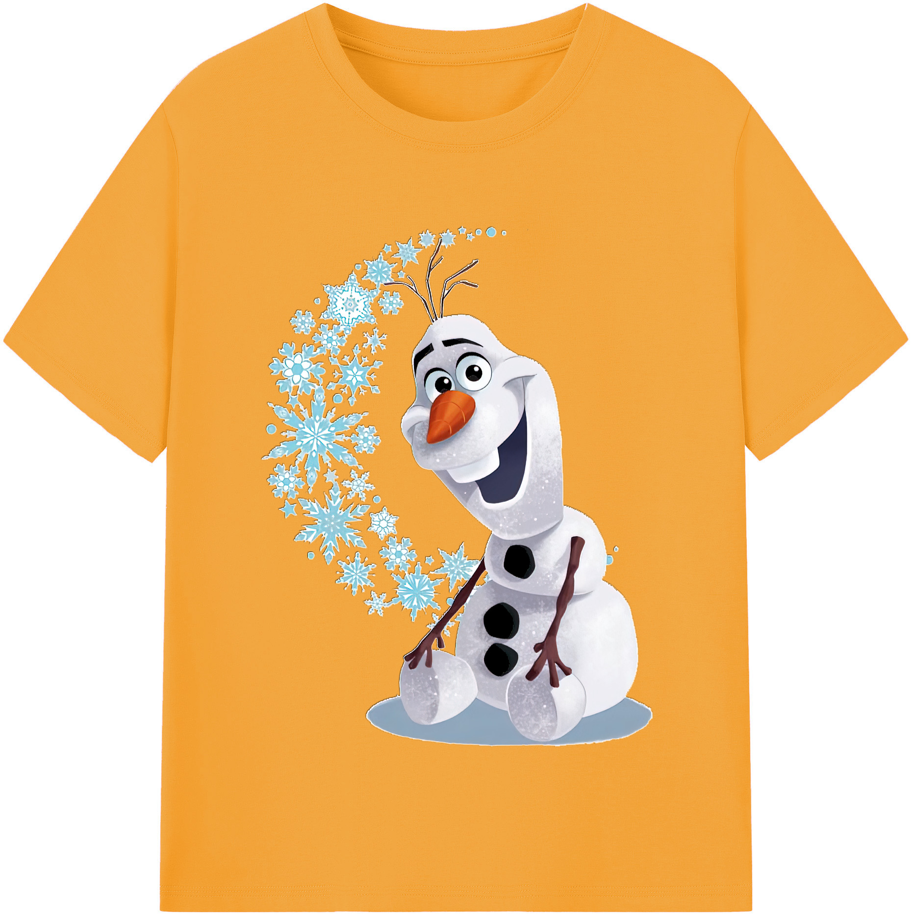 （画像用） アナと雪の女王 アンナ エルサ Frozen Anna Elsa 綿100％半袖Tシャツ（フロントプリント）