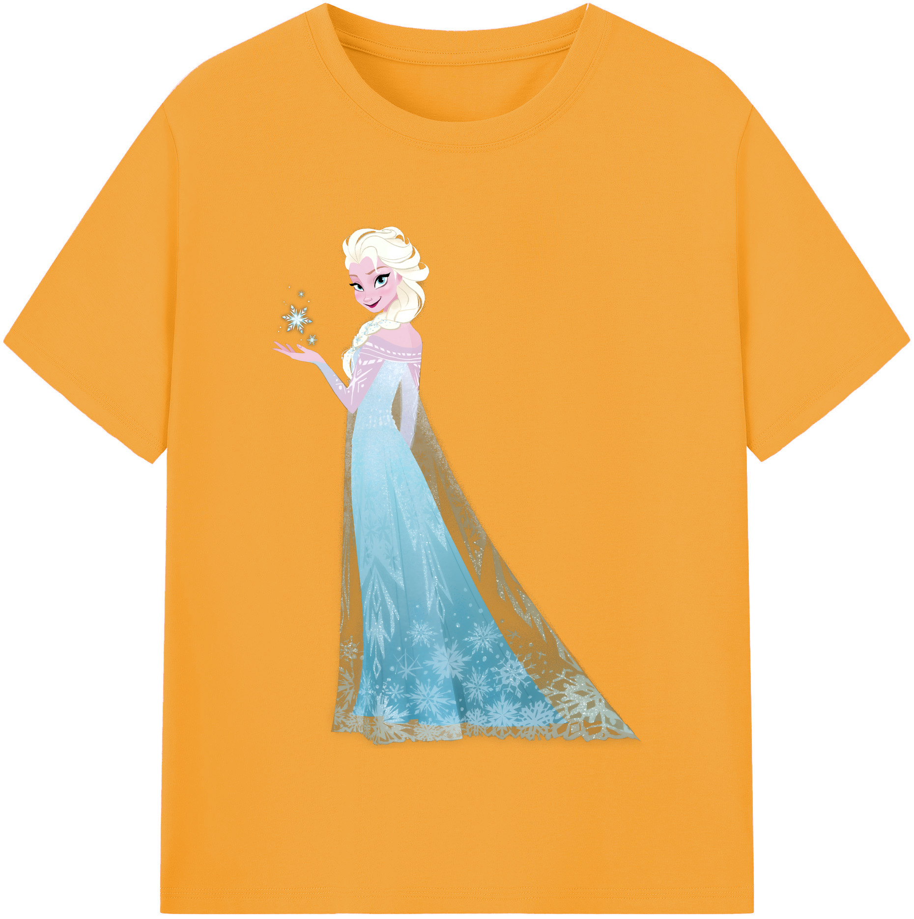（画像用） アナと雪の女王 アンナ エルサ Frozen Anna Elsa 綿100％半袖Tシャツ（フロントプリント）