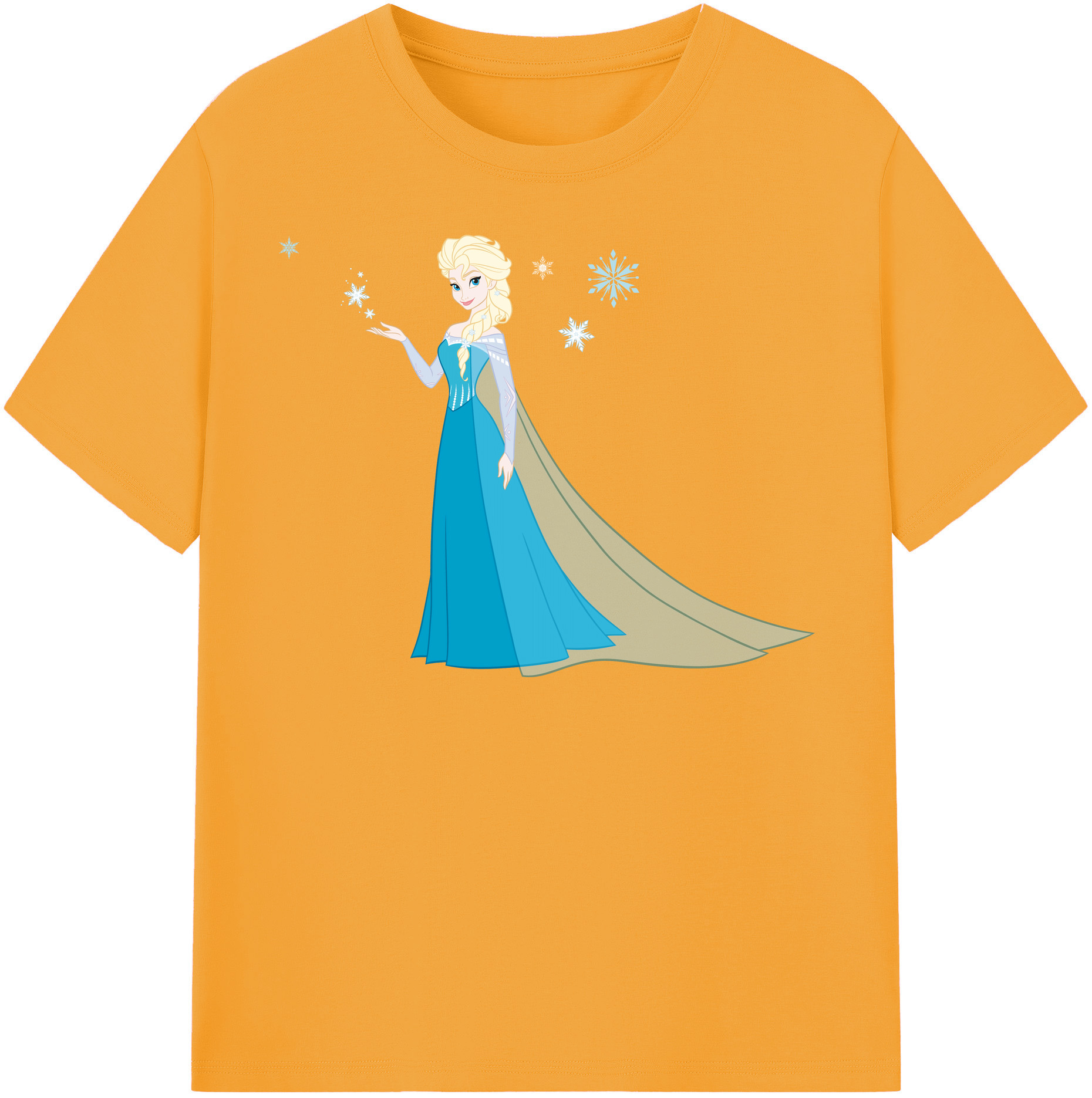 （画像用） アナと雪の女王 アンナ エルサ Frozen Anna Elsa 綿100％半袖Tシャツ（フロントプリント）
