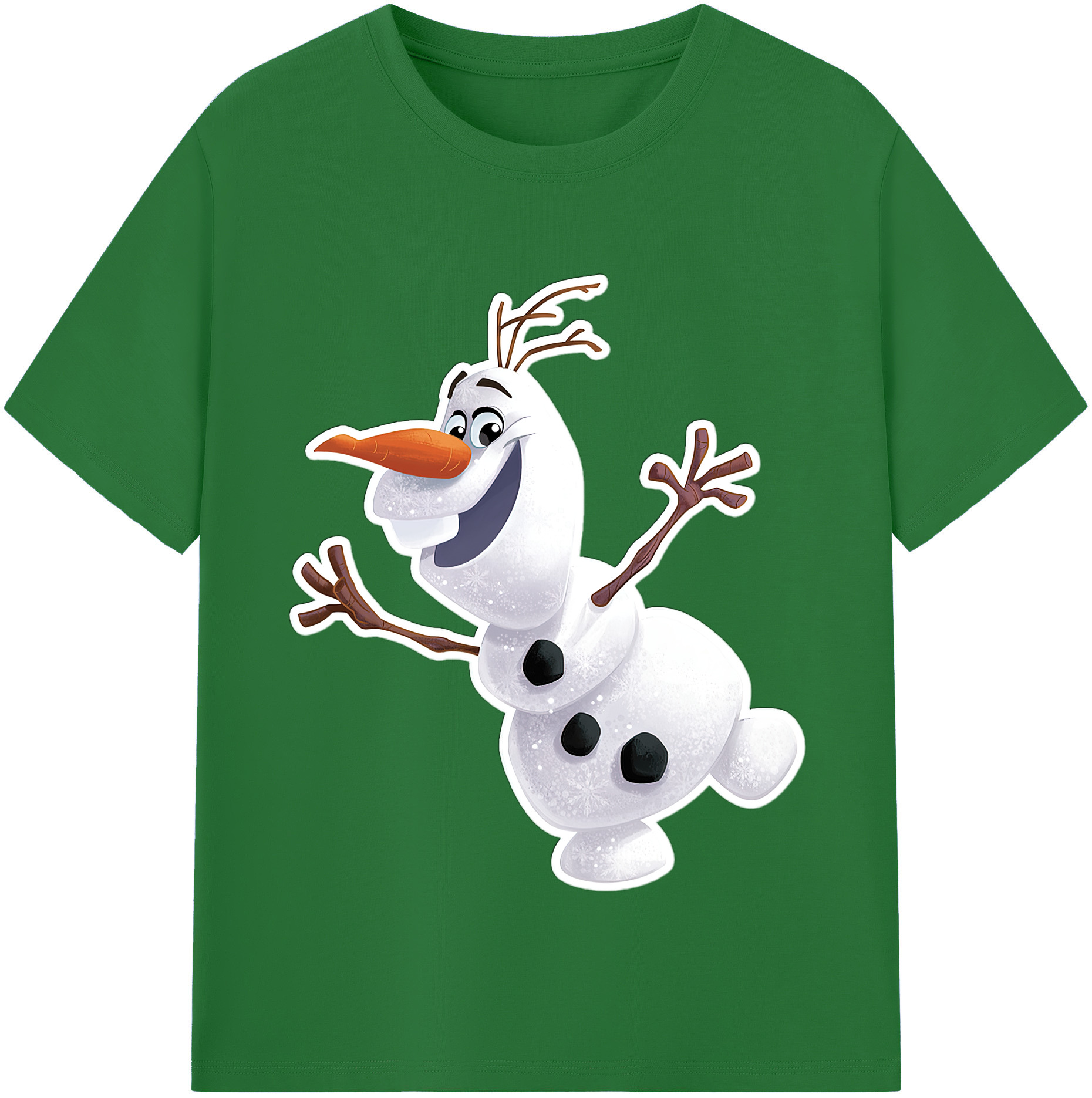 （画像用） アナと雪の女王 アンナ エルサ Frozen Anna Elsa 綿100％半袖Tシャツ（フロントプリント）