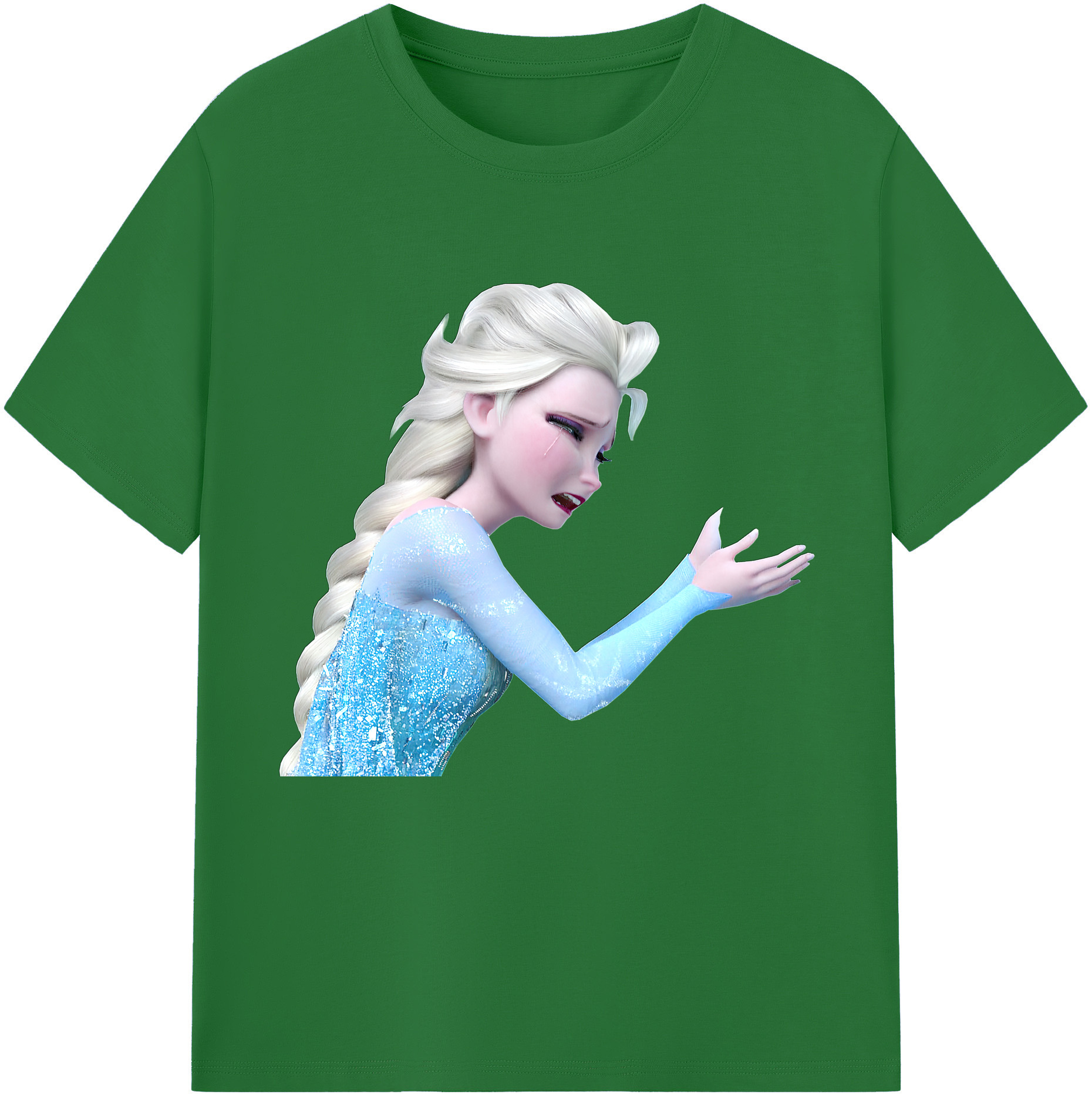 （画像用） アナと雪の女王 アンナ エルサ Frozen Anna Elsa 綿100％半袖Tシャツ（フロントプリント）