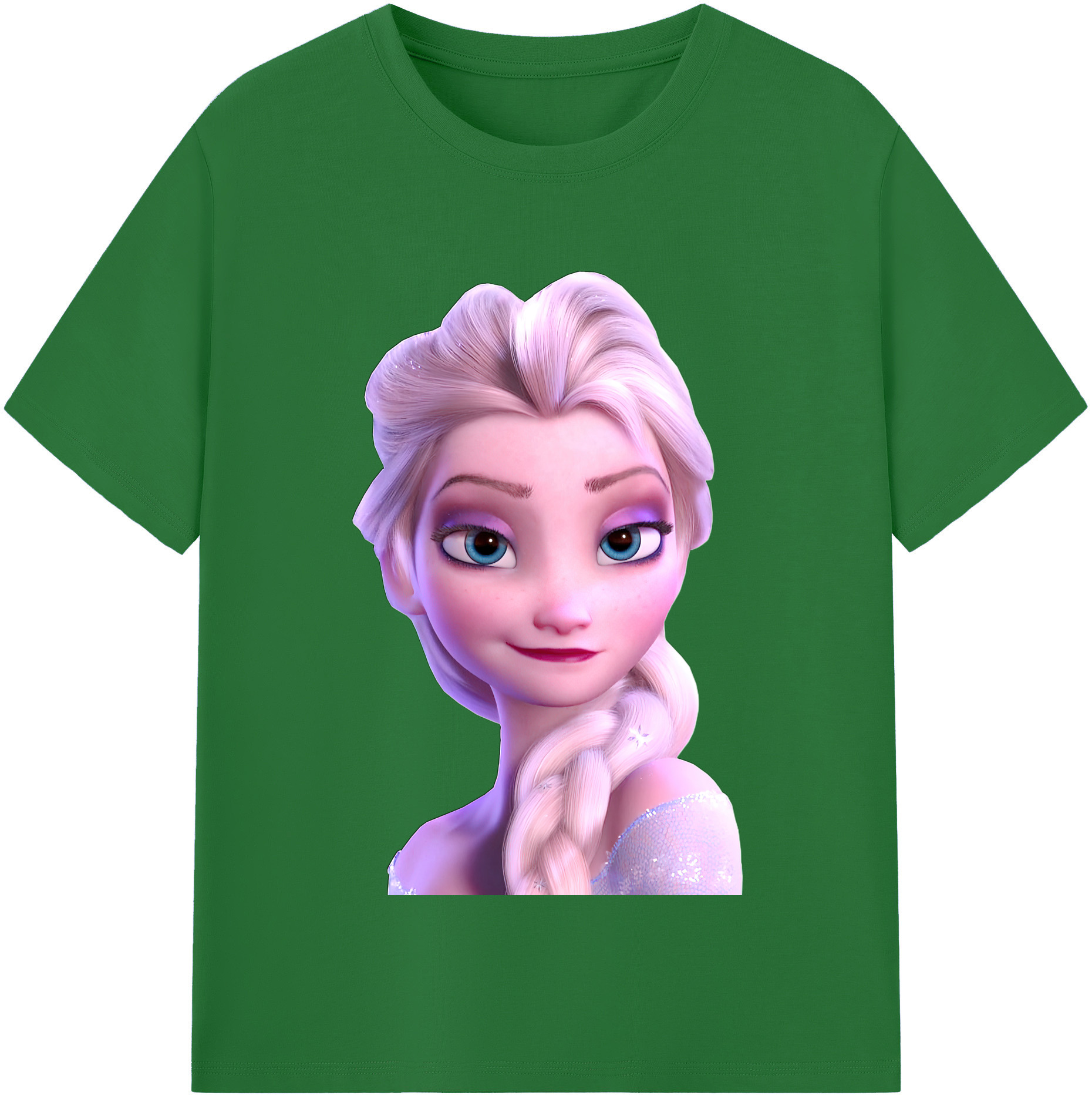 （画像用） アナと雪の女王 アンナ エルサ Frozen Anna Elsa 綿100％半袖Tシャツ（フロントプリント）