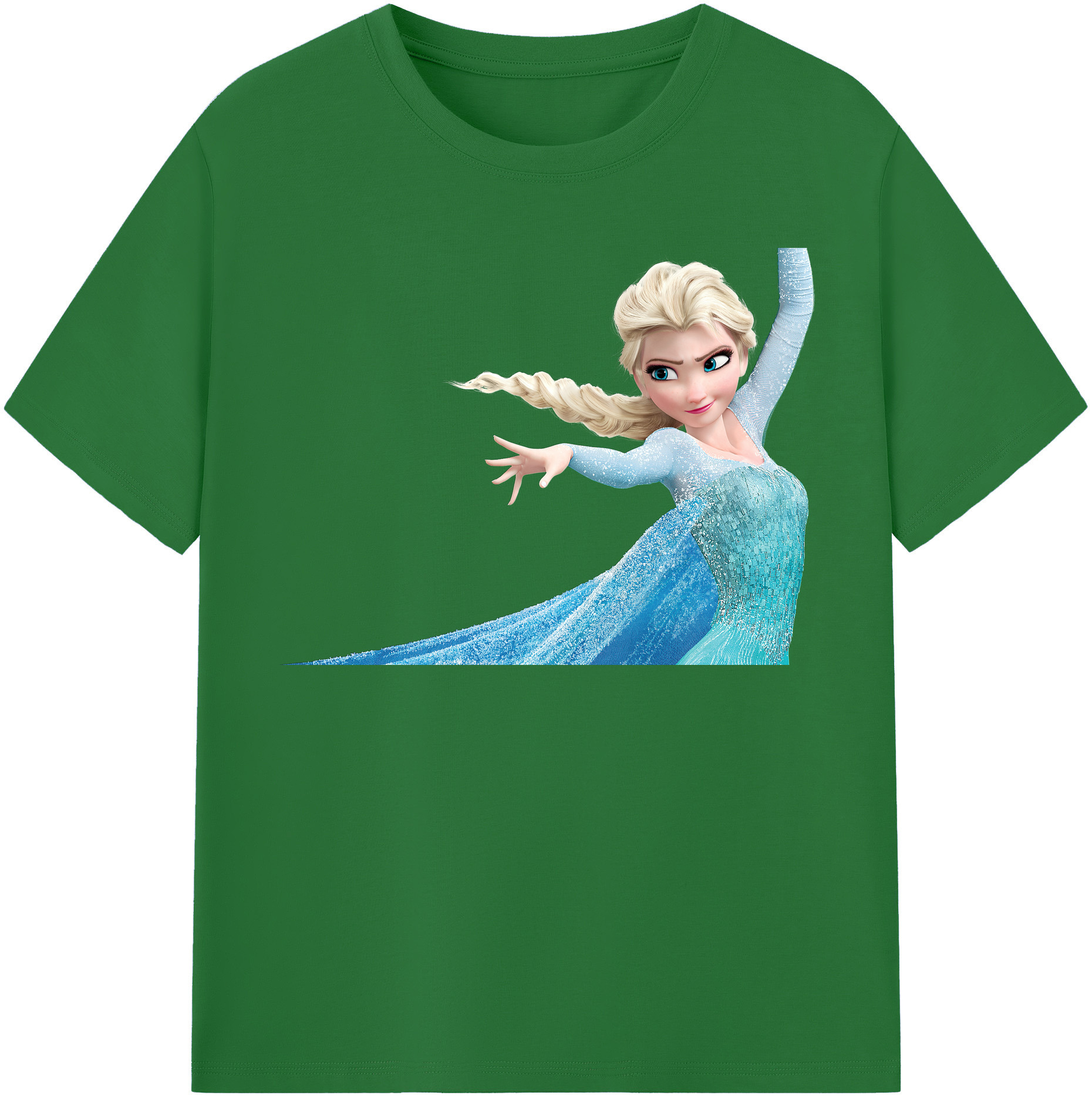 （画像用） アナと雪の女王 アンナ エルサ Frozen Anna Elsa 綿100％半袖Tシャツ（フロントプリント）