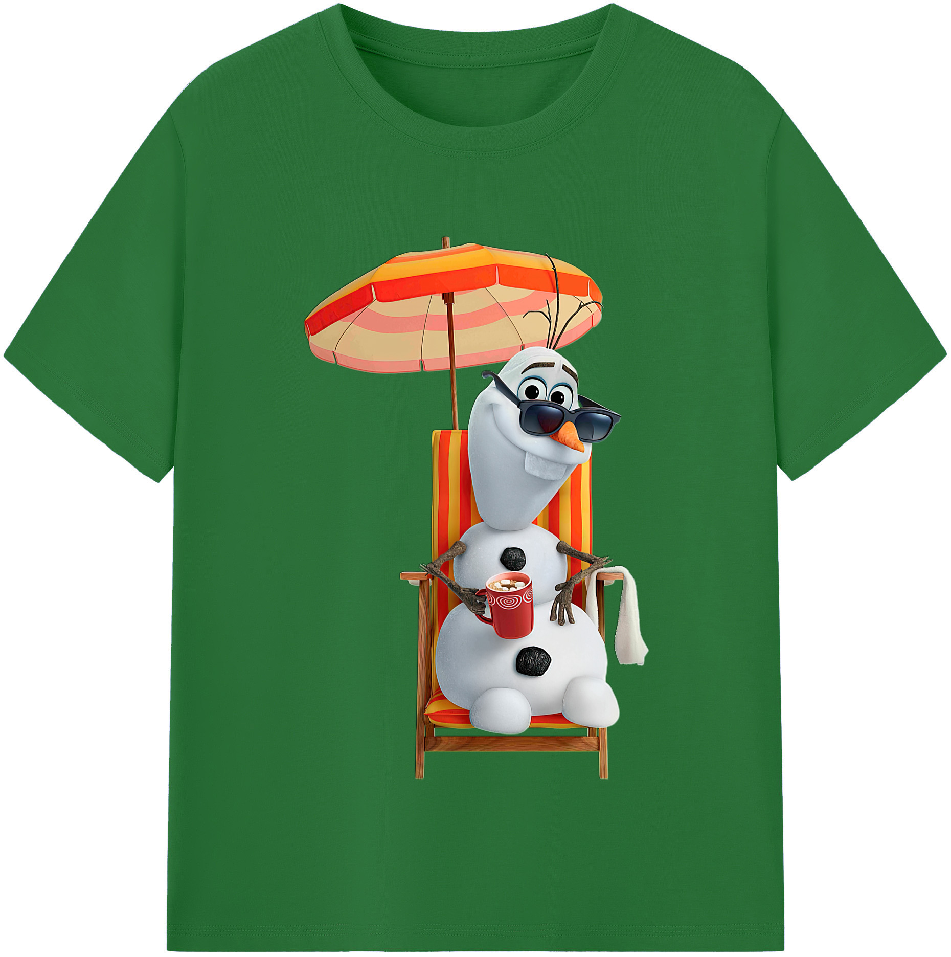 （画像用） アナと雪の女王 アンナ エルサ Frozen Anna Elsa 綿100％半袖Tシャツ（フロントプリント）
