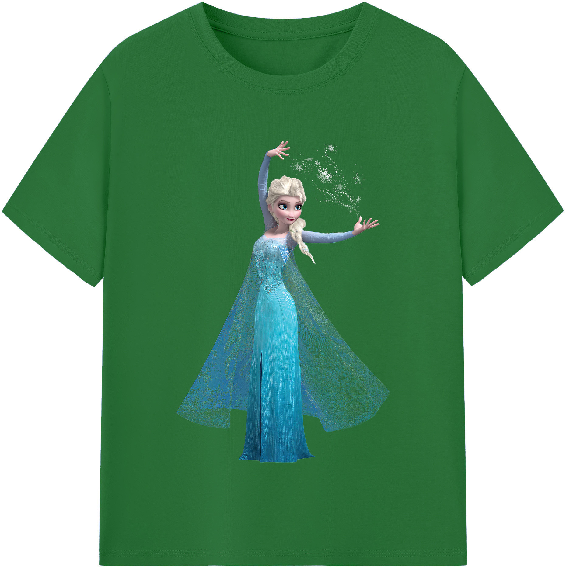 （画像用） アナと雪の女王 アンナ エルサ Frozen Anna Elsa 綿100％半袖Tシャツ（フロントプリント）