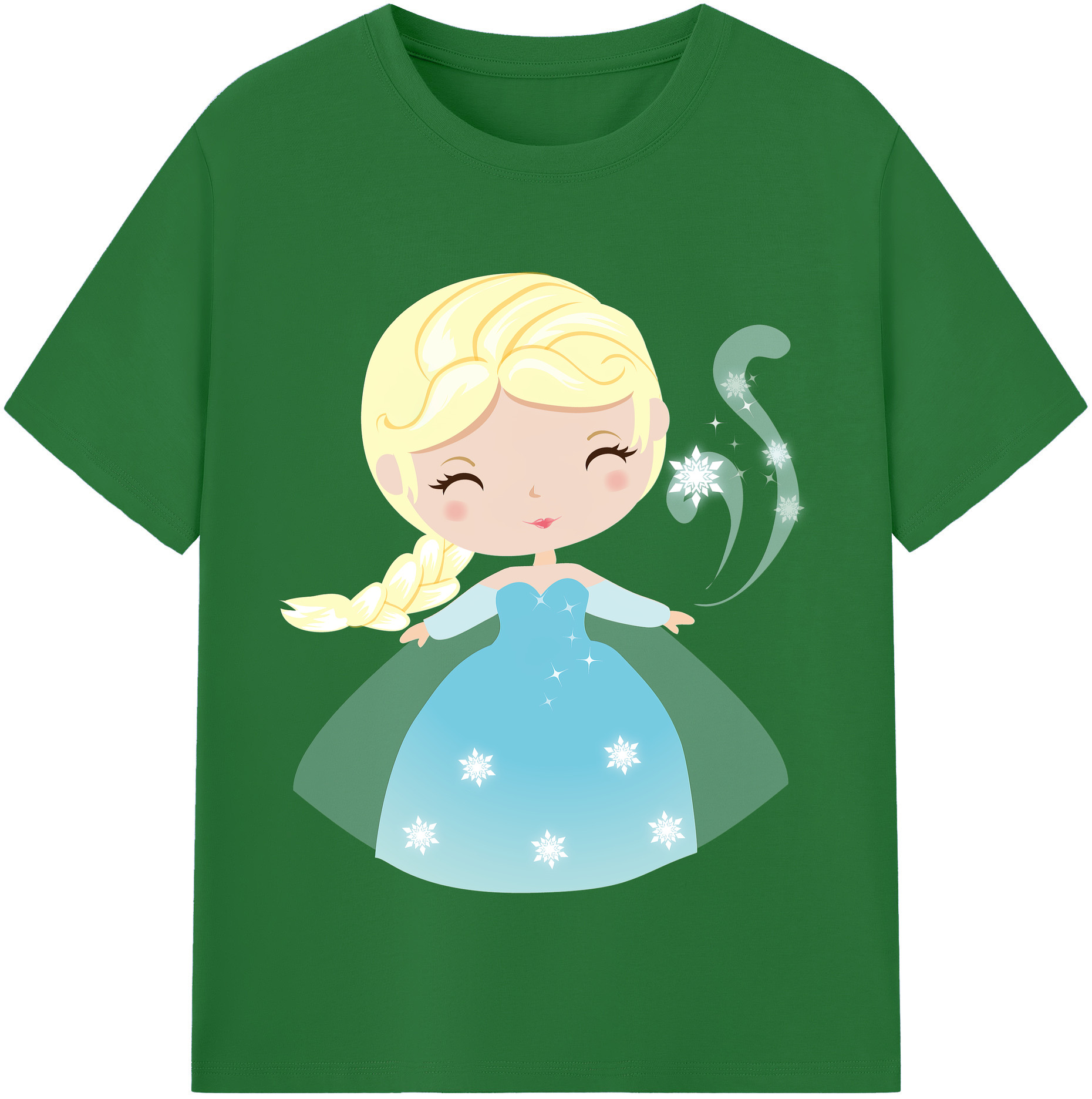 （画像用） アナと雪の女王 アンナ エルサ Frozen Anna Elsa 綿100％半袖Tシャツ（フロントプリント）