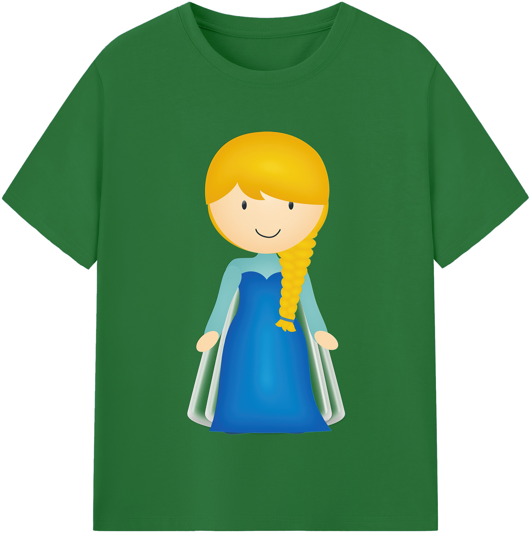 （画像用） アナと雪の女王 アンナ エルサ Frozen Anna Elsa 綿100％半袖Tシャツ（フロントプリント）
