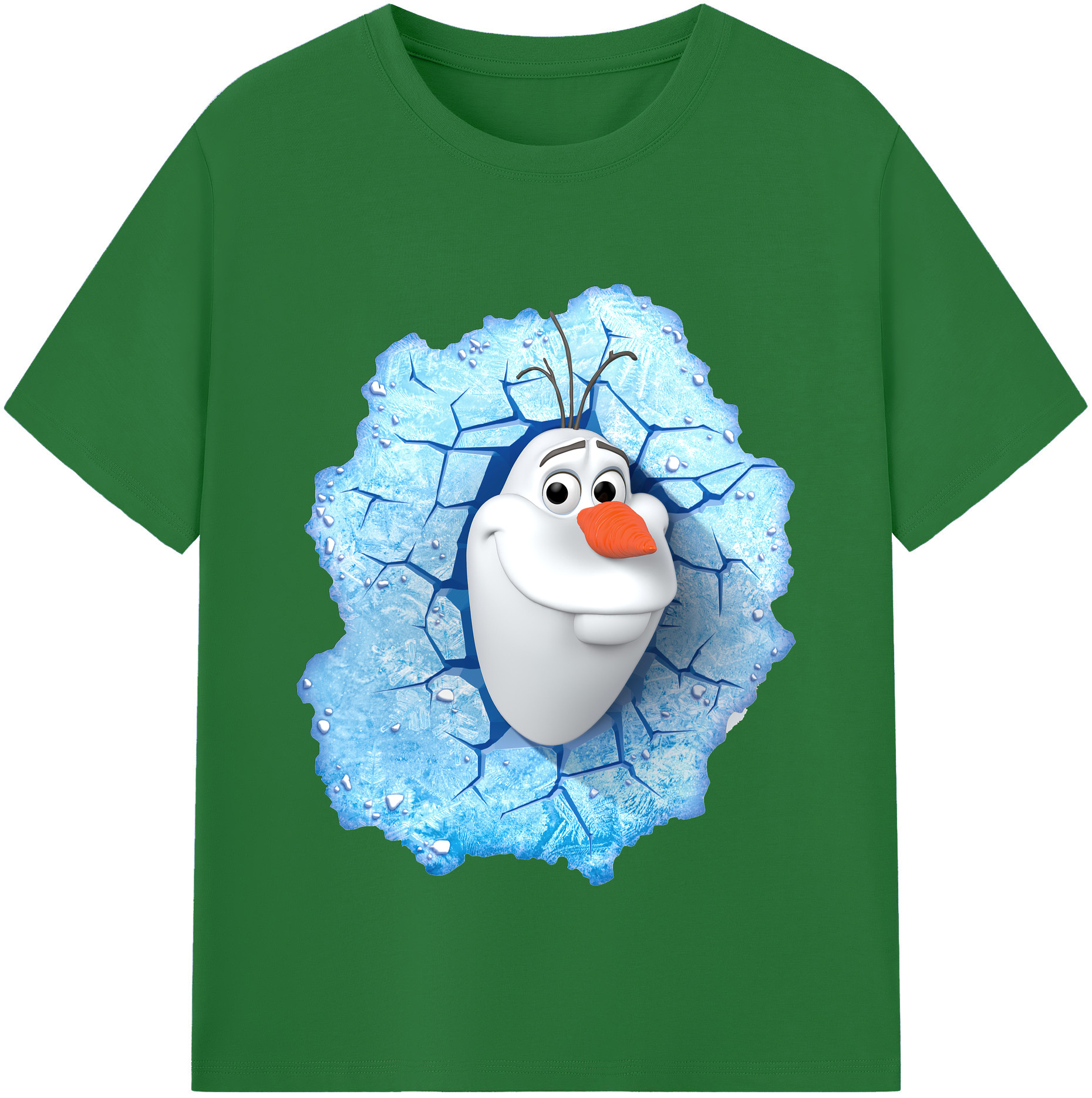 （画像用） アナと雪の女王 アンナ エルサ Frozen Anna Elsa 綿100％半袖Tシャツ（フロントプリント）