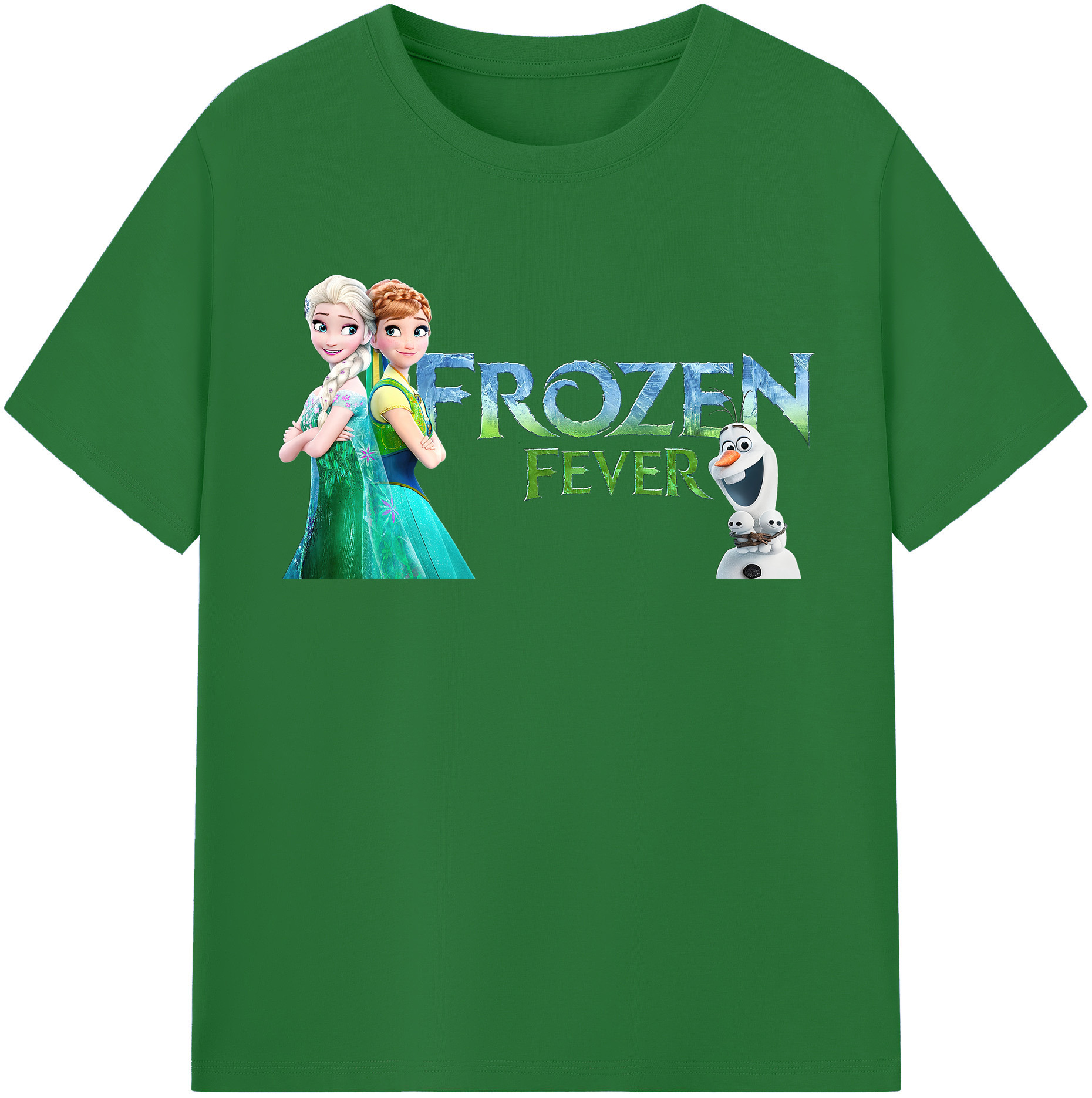 （画像用） アナと雪の女王 アンナ エルサ Frozen Anna Elsa 綿100％半袖Tシャツ（フロントプリント）