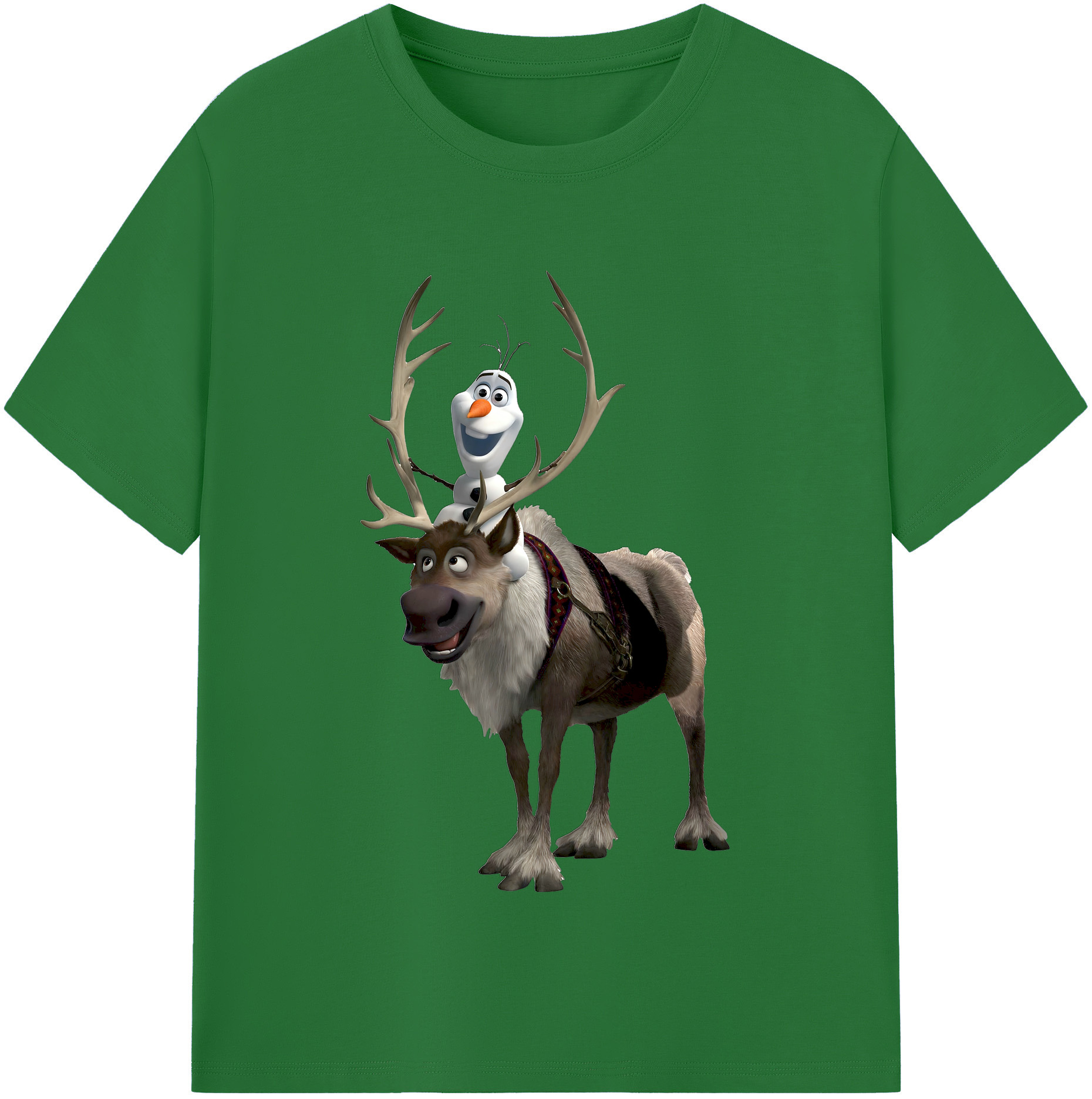（画像用） アナと雪の女王 アンナ エルサ Frozen Anna Elsa 綿100％半袖Tシャツ（フロントプリント）
