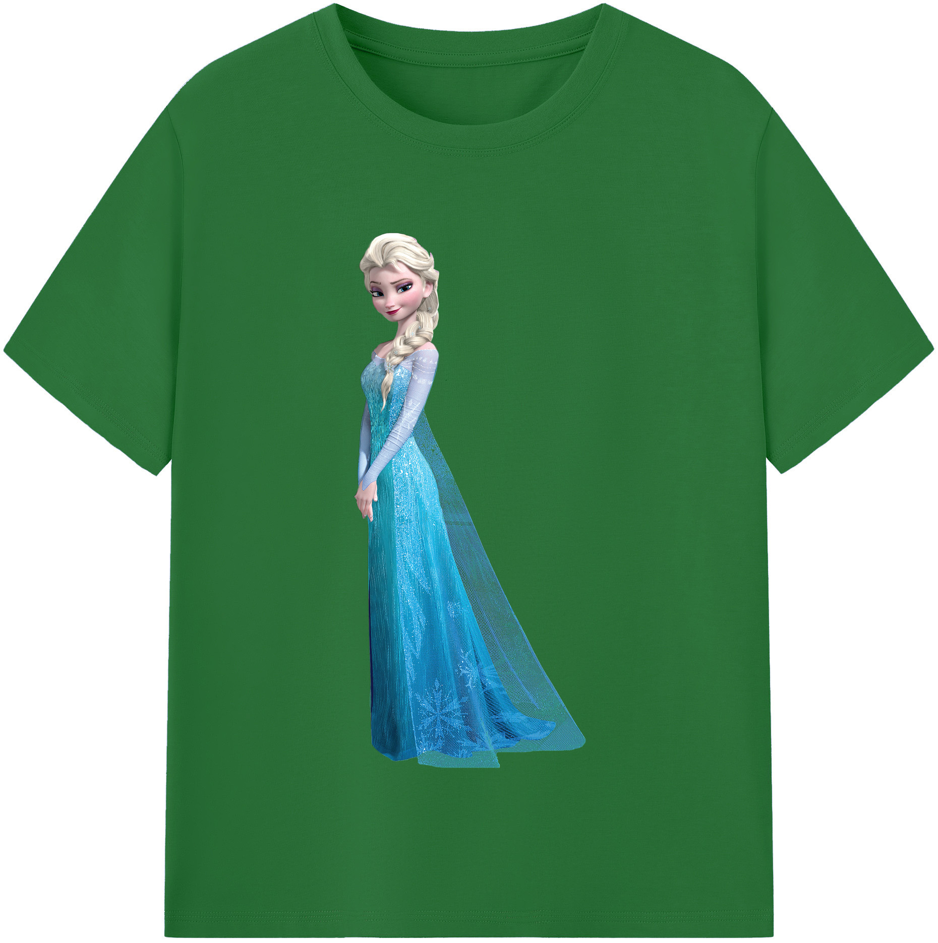 （画像用） アナと雪の女王 アンナ エルサ Frozen Anna Elsa 綿100％半袖Tシャツ（フロントプリント）