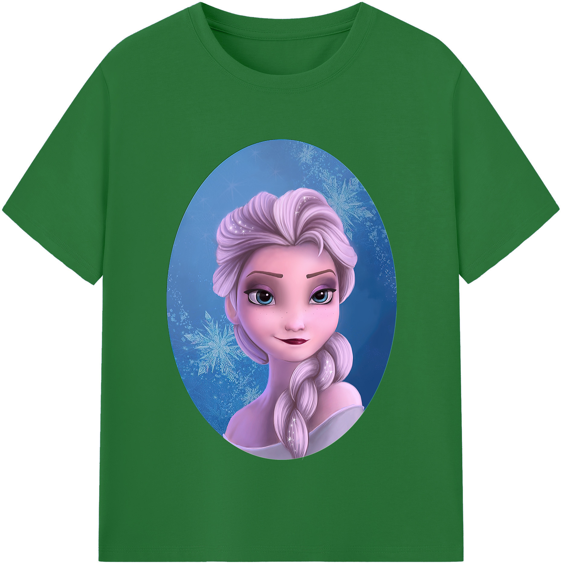 （画像用） アナと雪の女王 アンナ エルサ Frozen Anna Elsa 綿100％半袖Tシャツ（フロントプリント）