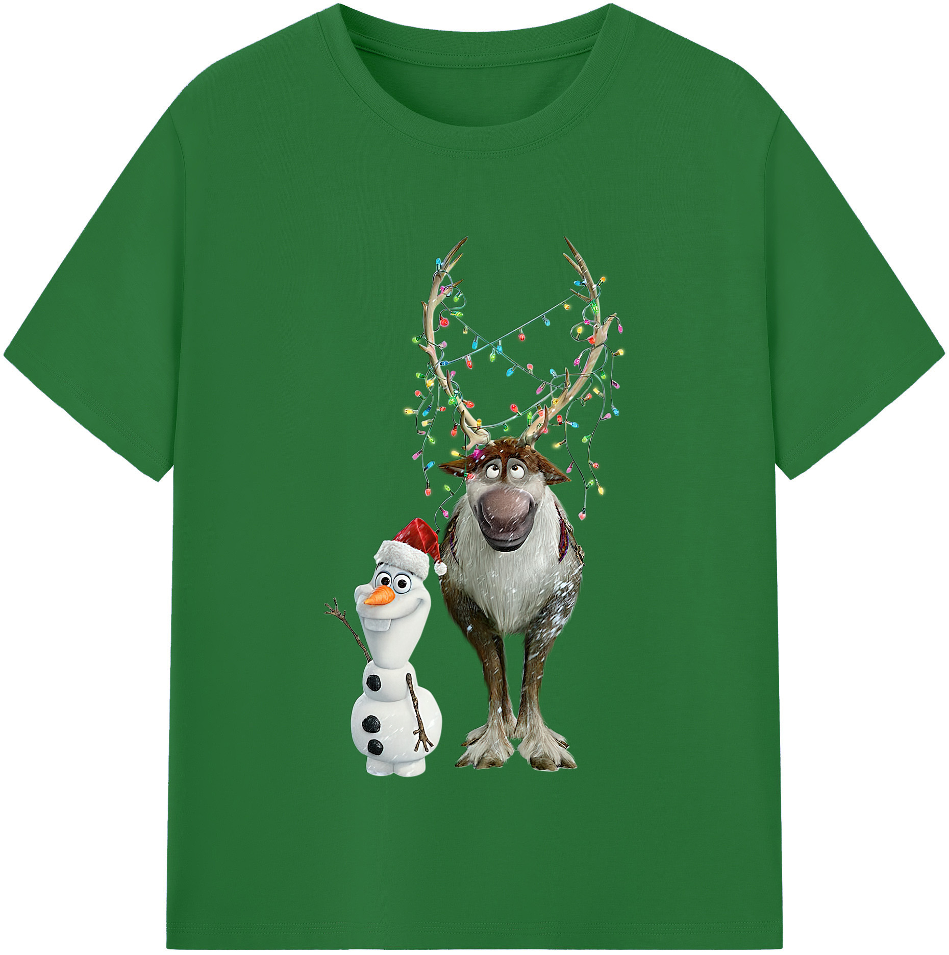 （画像用） アナと雪の女王 アンナ エルサ Frozen Anna Elsa 綿100％半袖Tシャツ（フロントプリント）
