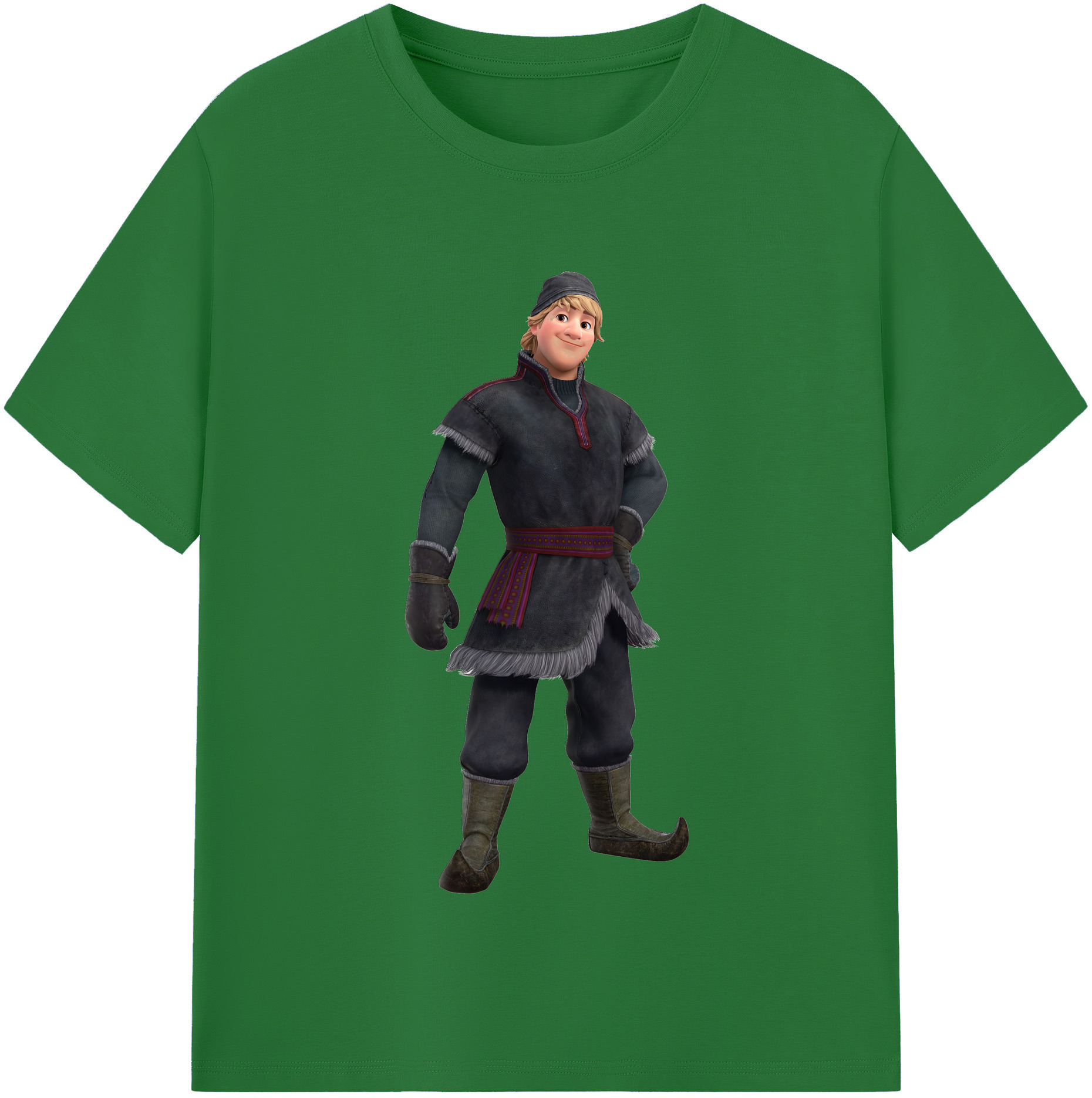 （画像用） アナと雪の女王 アンナ エルサ Frozen Anna Elsa 綿100％半袖Tシャツ（フロントプリント）