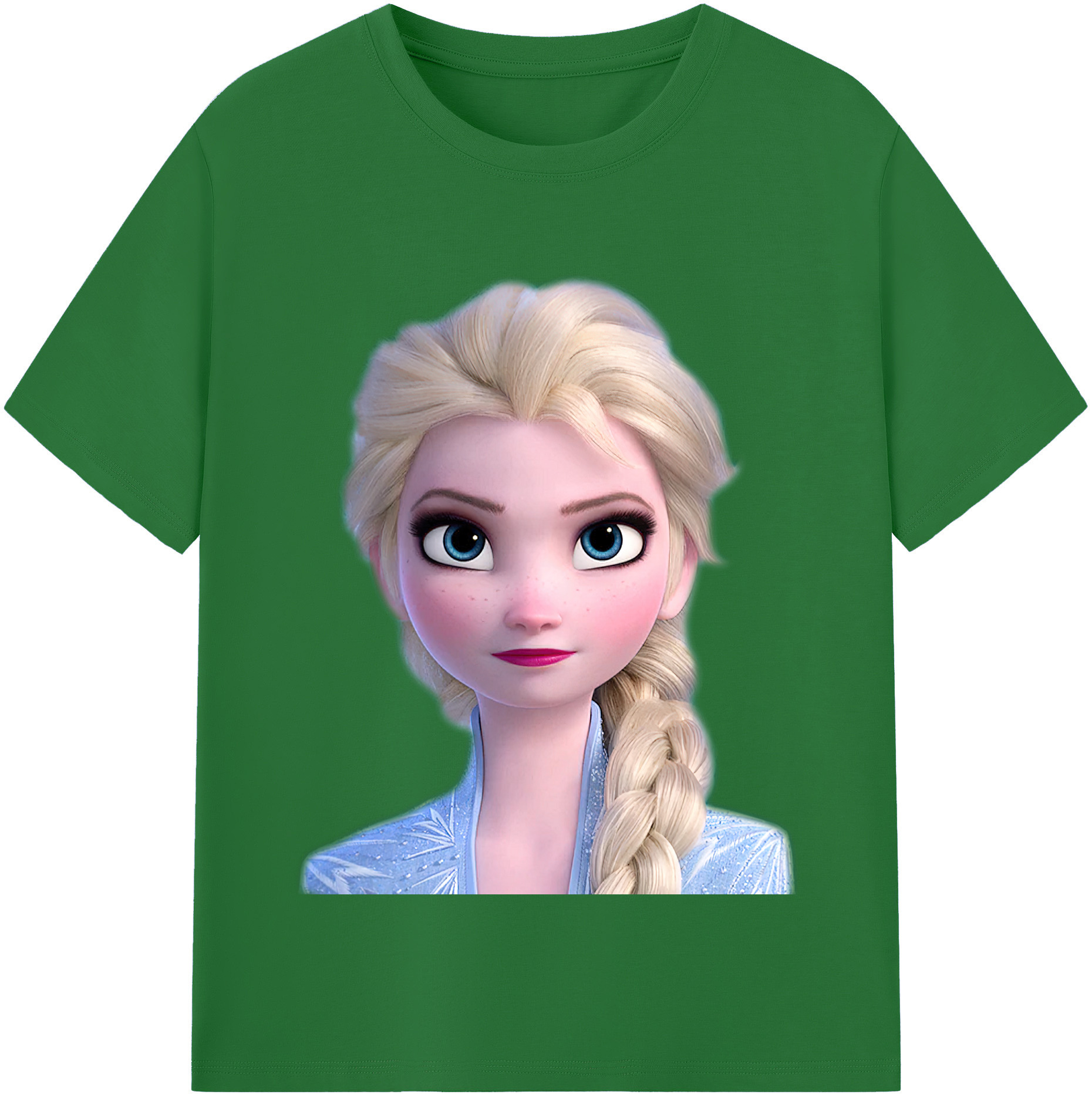 （画像用） アナと雪の女王 アンナ エルサ Frozen Anna Elsa 綿100％半袖Tシャツ（フロントプリント）