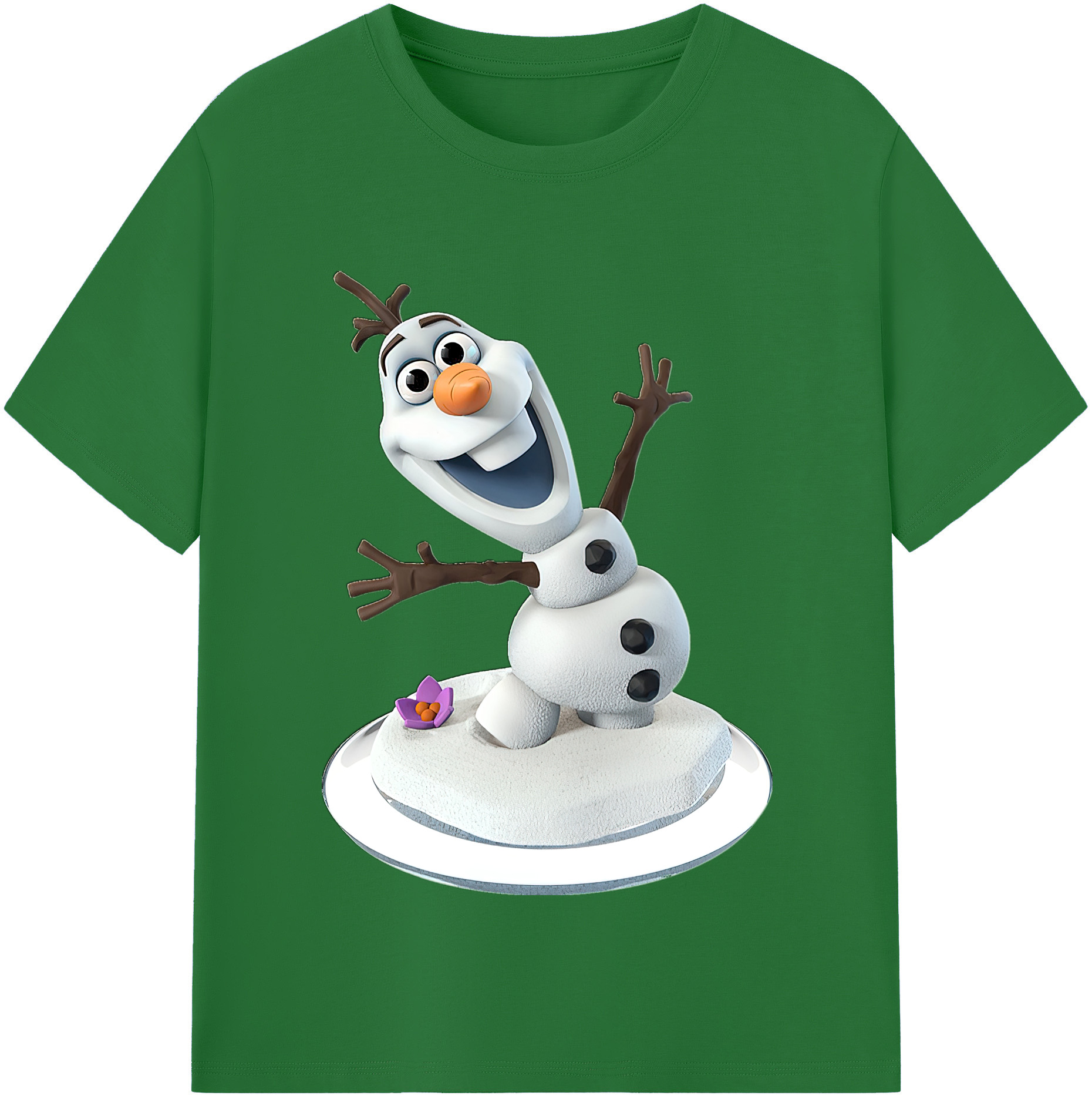（画像用） アナと雪の女王 アンナ エルサ Frozen Anna Elsa 綿100％半袖Tシャツ（フロントプリント）