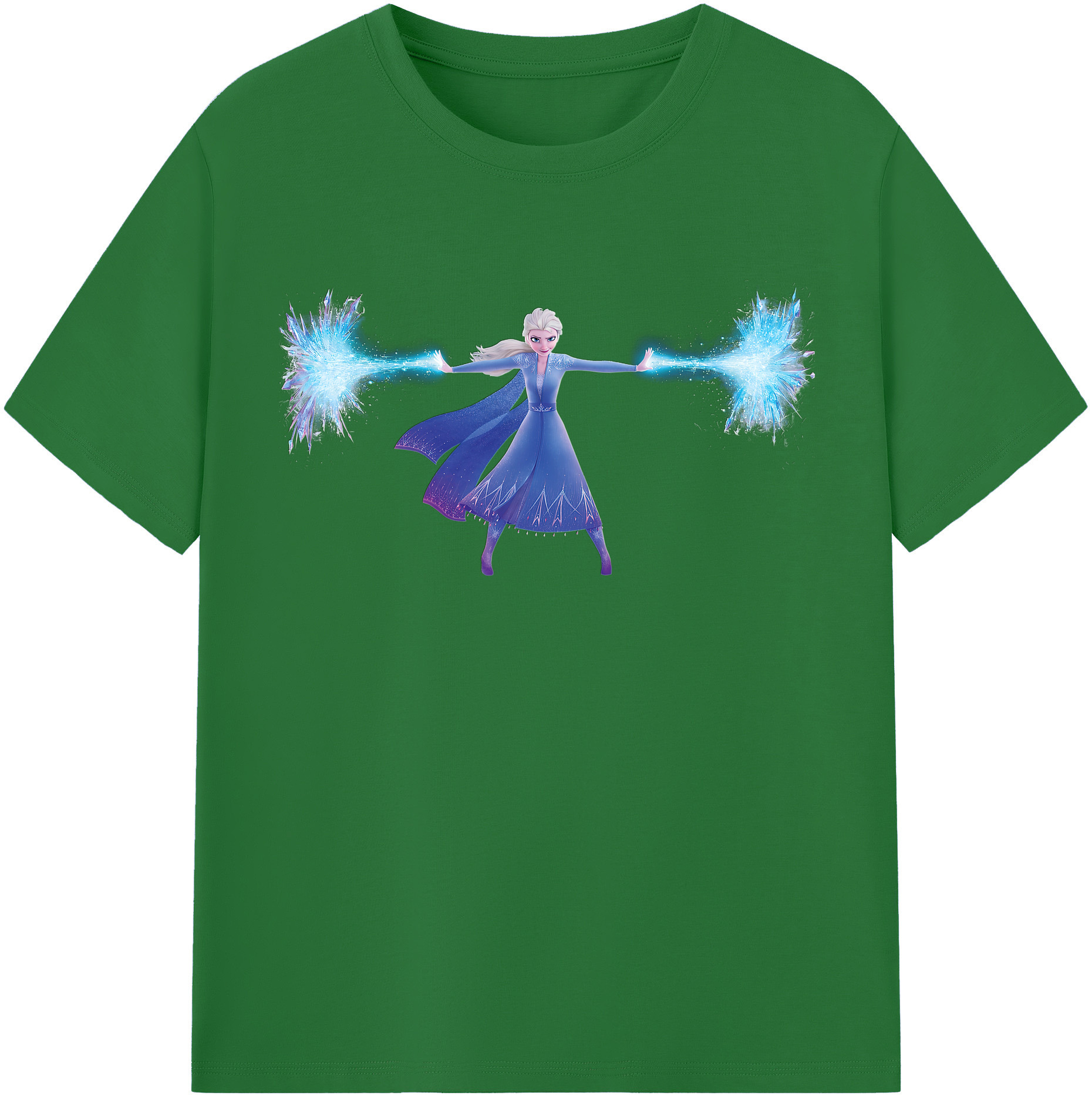 （画像用） アナと雪の女王 アンナ エルサ Frozen Anna Elsa 綿100％半袖Tシャツ（フロントプリント）