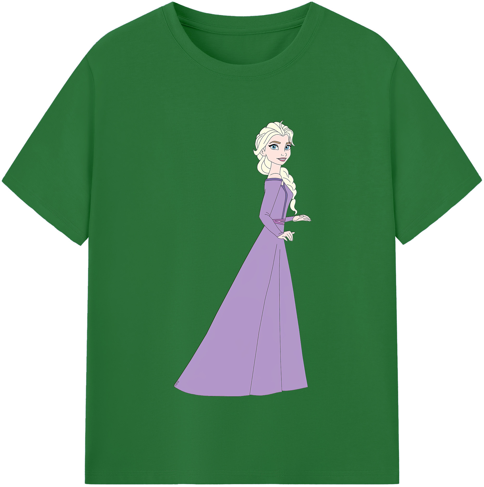 （画像用） アナと雪の女王 アンナ エルサ Frozen Anna Elsa 綿100％半袖Tシャツ（フロントプリント）