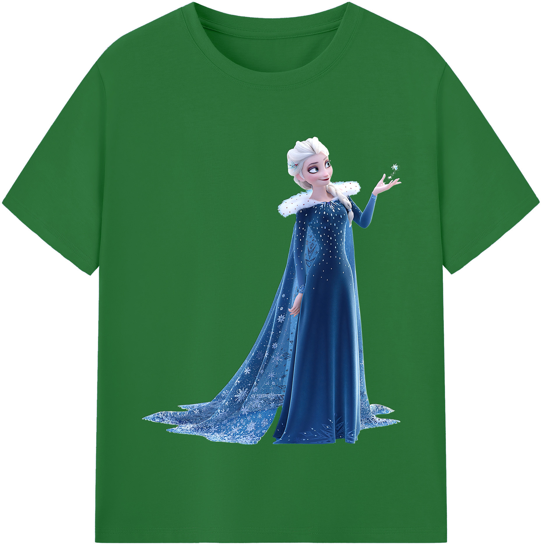 （画像用） アナと雪の女王 アンナ エルサ Frozen Anna Elsa 綿100％半袖Tシャツ（フロントプリント）