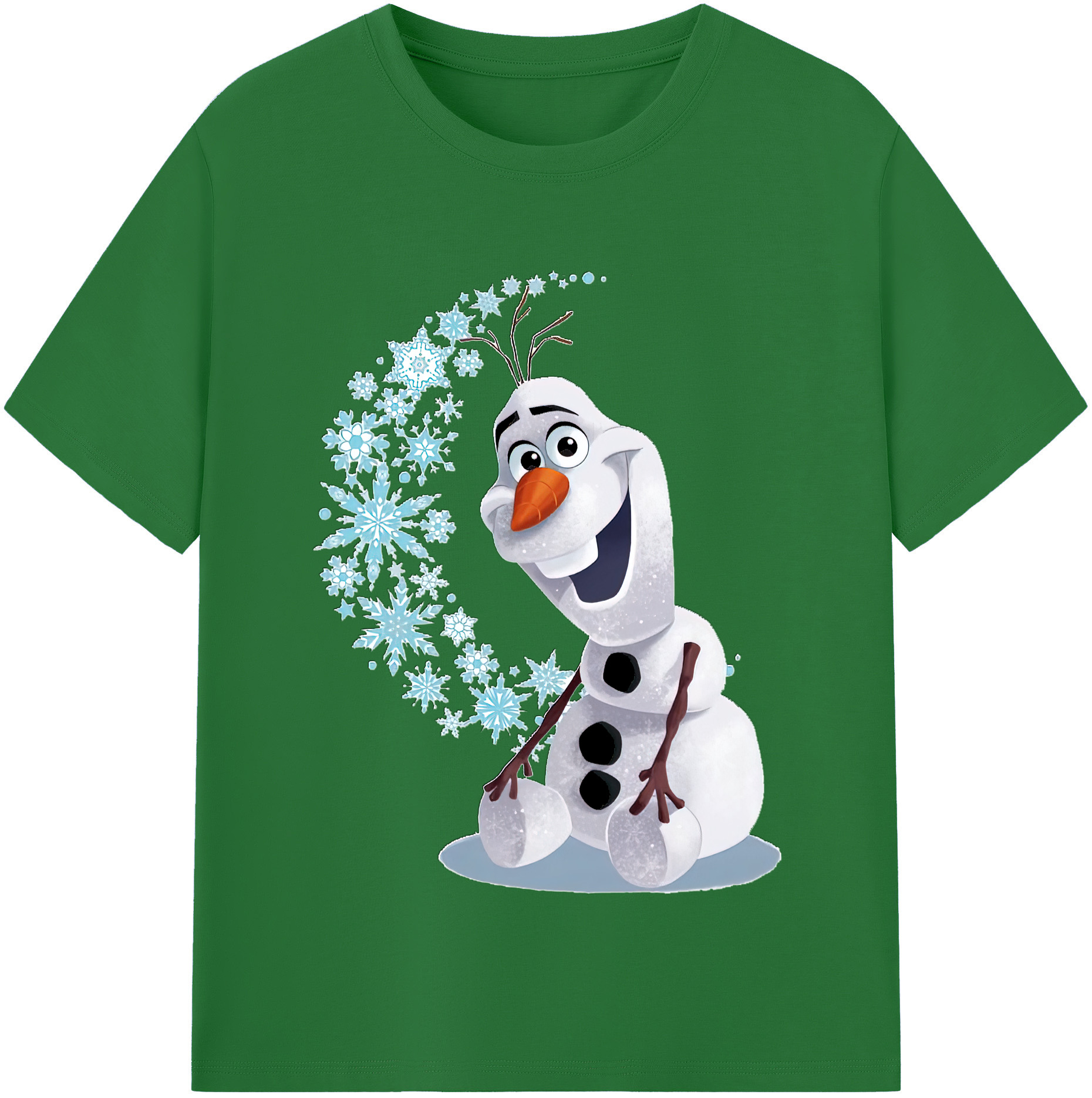 （画像用） アナと雪の女王 アンナ エルサ Frozen Anna Elsa 綿100％半袖Tシャツ（フロントプリント）