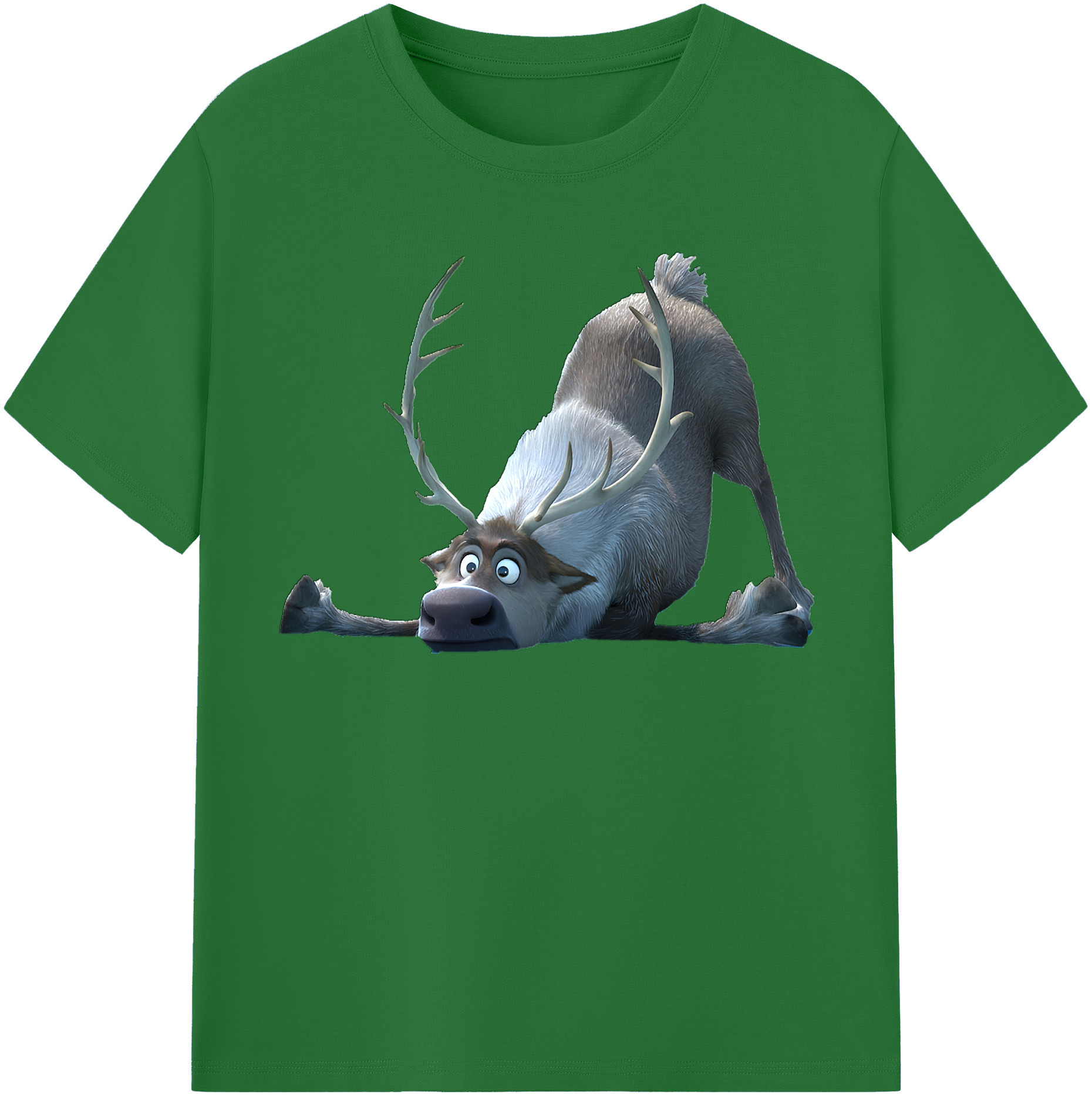 （画像用） アナと雪の女王 アンナ エルサ Frozen Anna Elsa 綿100％半袖Tシャツ（フロントプリント）