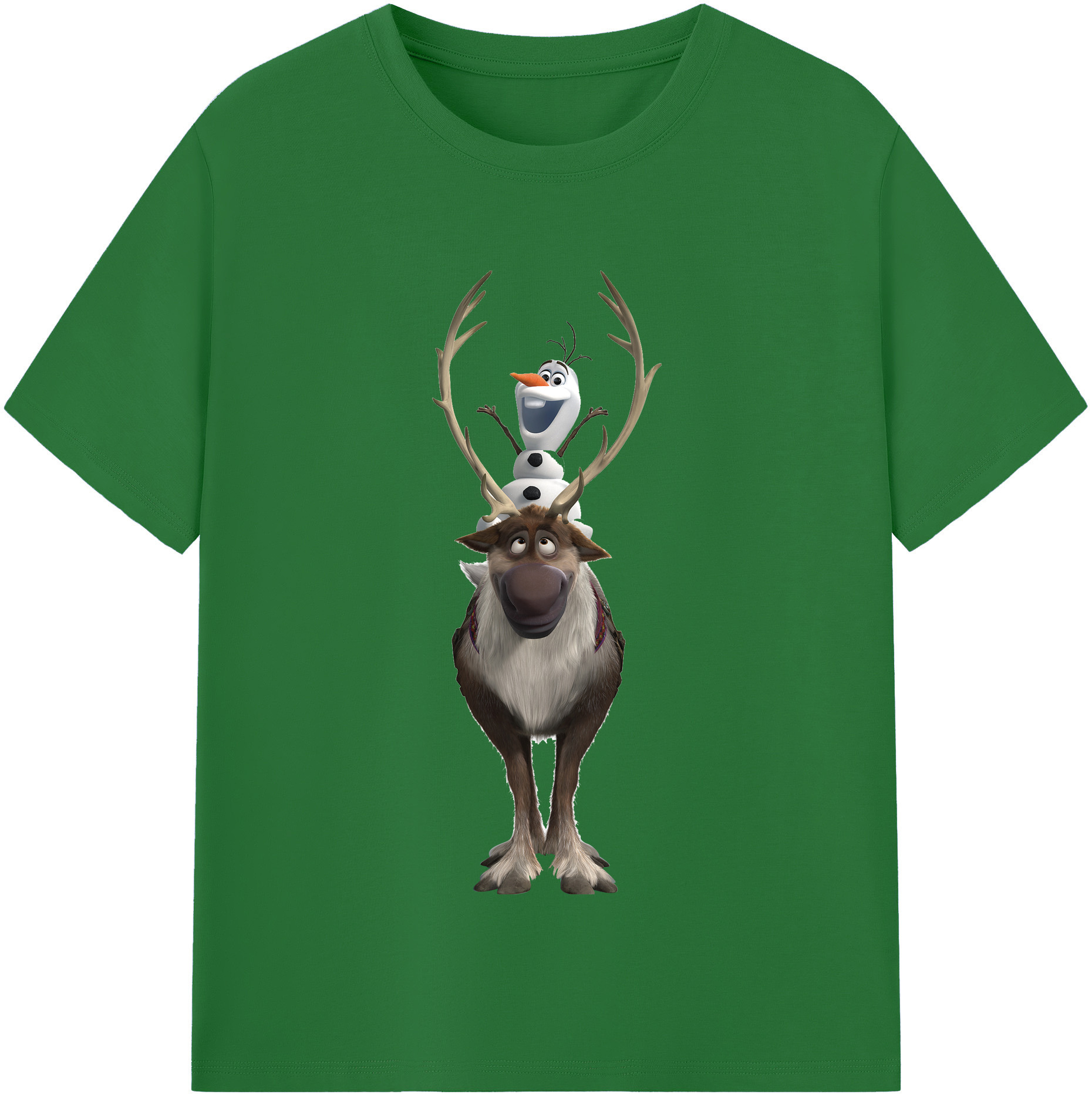 （画像用） アナと雪の女王 アンナ エルサ Frozen Anna Elsa 綿100％半袖Tシャツ（フロントプリント）