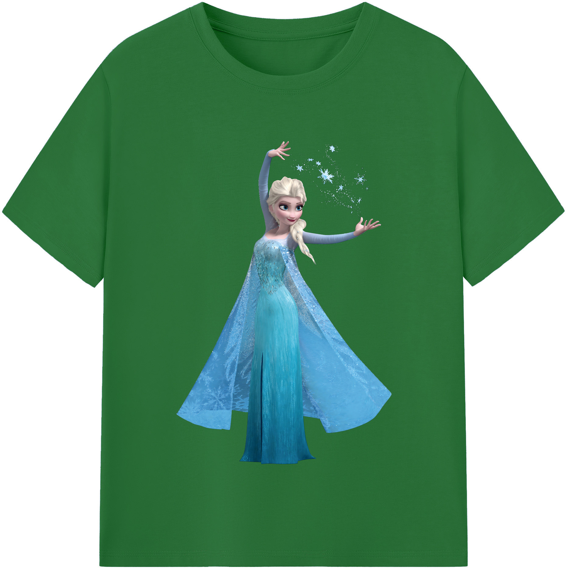 （画像用） アナと雪の女王 アンナ エルサ Frozen Anna Elsa 綿100％半袖Tシャツ（フロントプリント）