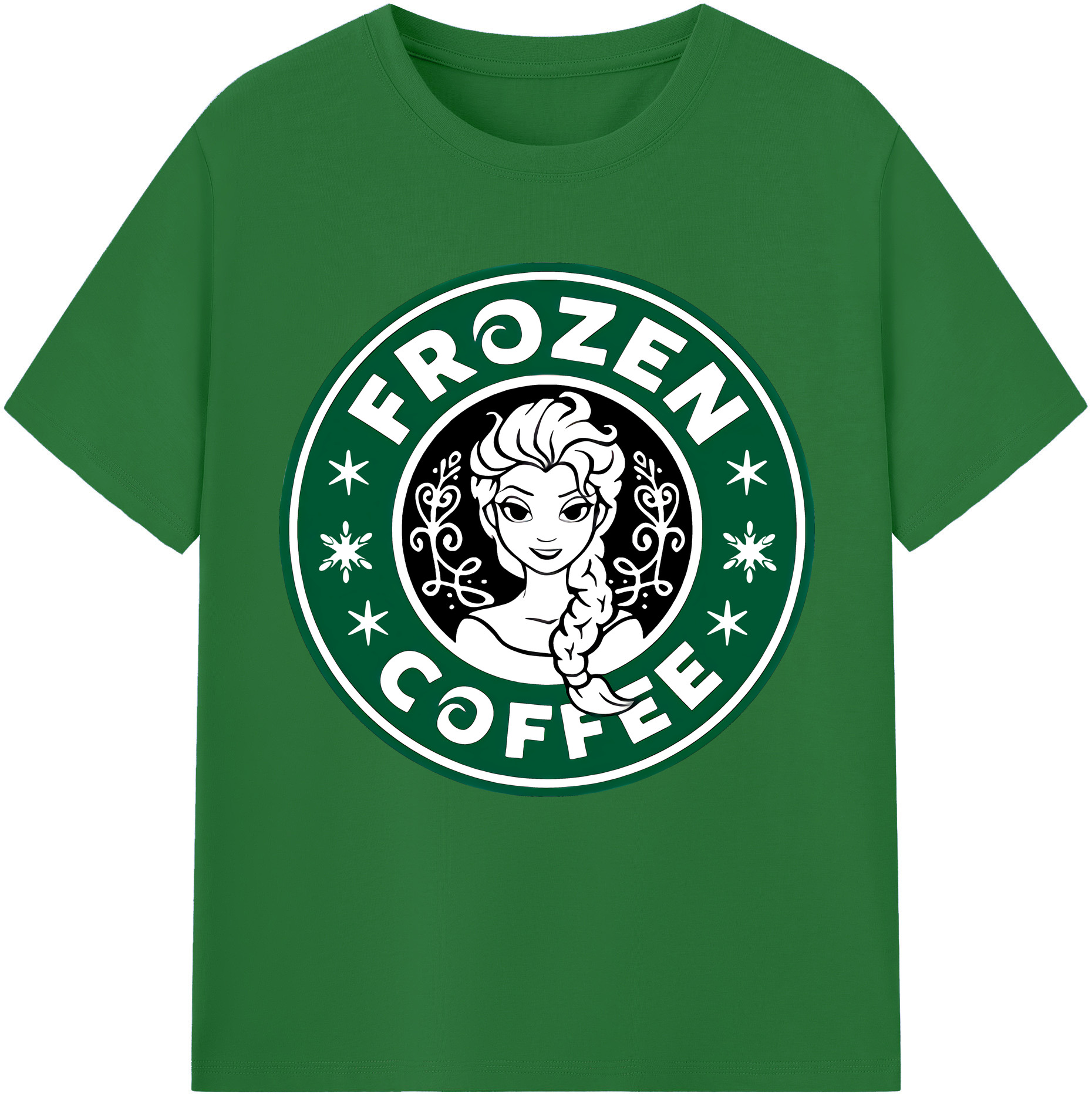（画像用） アナと雪の女王 アンナ エルサ Frozen Anna Elsa 綿100％半袖Tシャツ（フロントプリント）