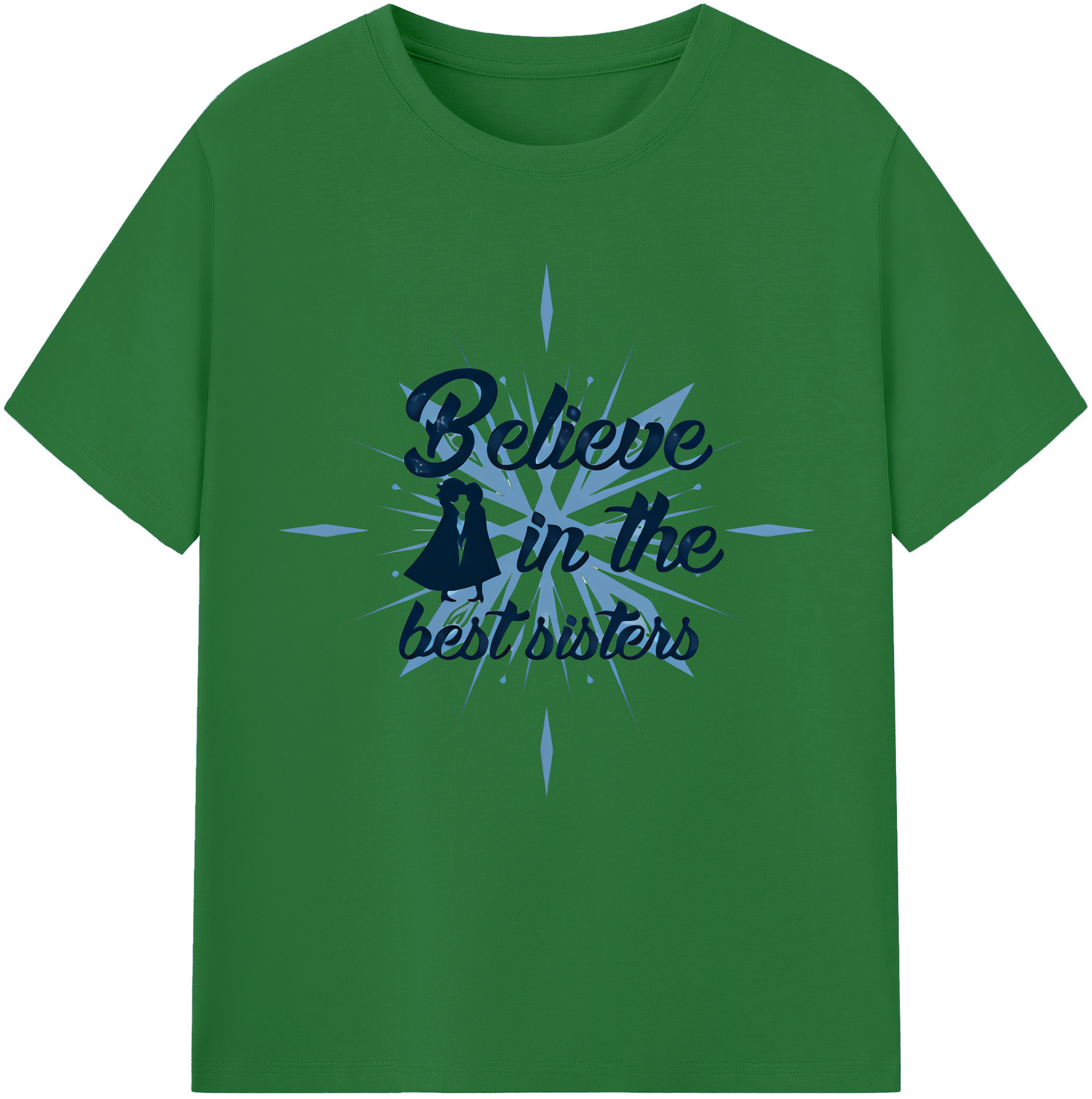 （画像用） アナと雪の女王 アンナ エルサ Frozen Anna Elsa 綿100％半袖Tシャツ（フロントプリント）