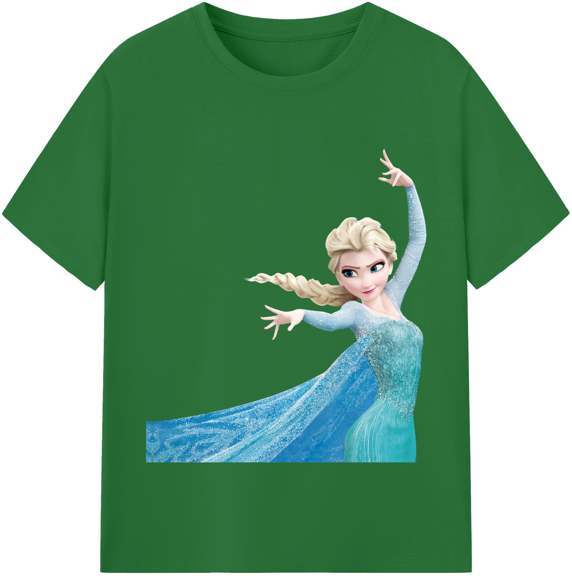 （画像用） アナと雪の女王 アンナ エルサ Frozen Anna Elsa 綿100％半袖Tシャツ（フロントプリント）