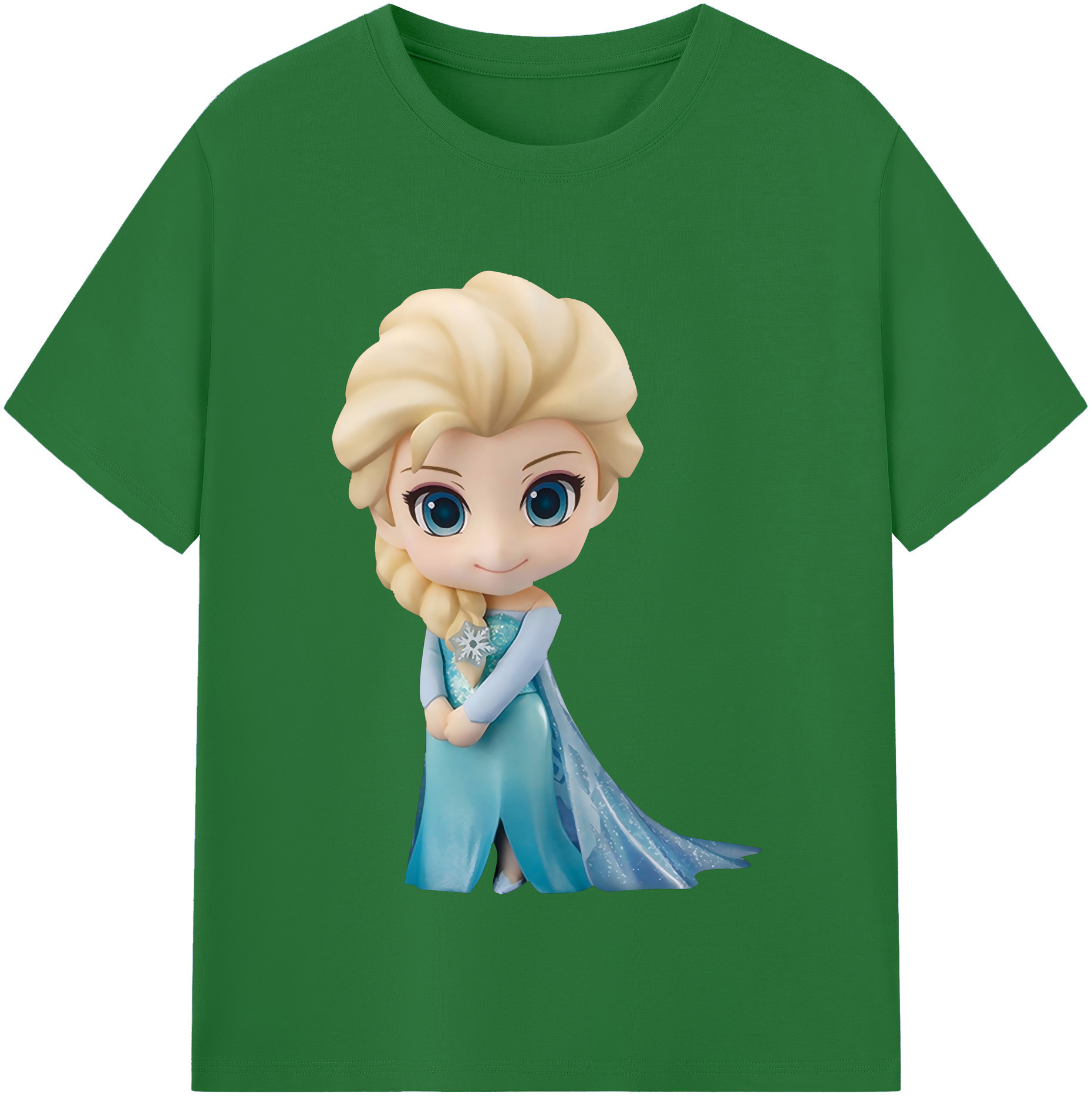 （画像用） アナと雪の女王 アンナ エルサ Frozen Anna Elsa 綿100％半袖Tシャツ（フロントプリント）