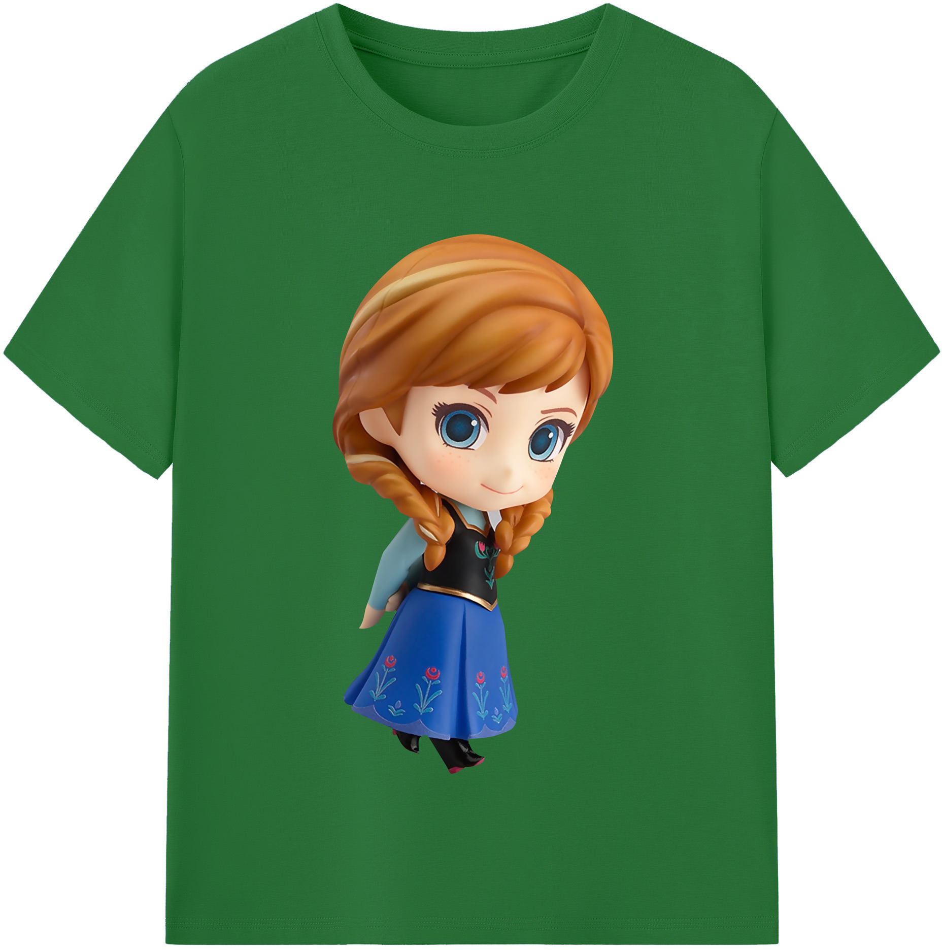 （画像用） アナと雪の女王 アンナ エルサ Frozen Anna Elsa 綿100％半袖Tシャツ（フロントプリント）