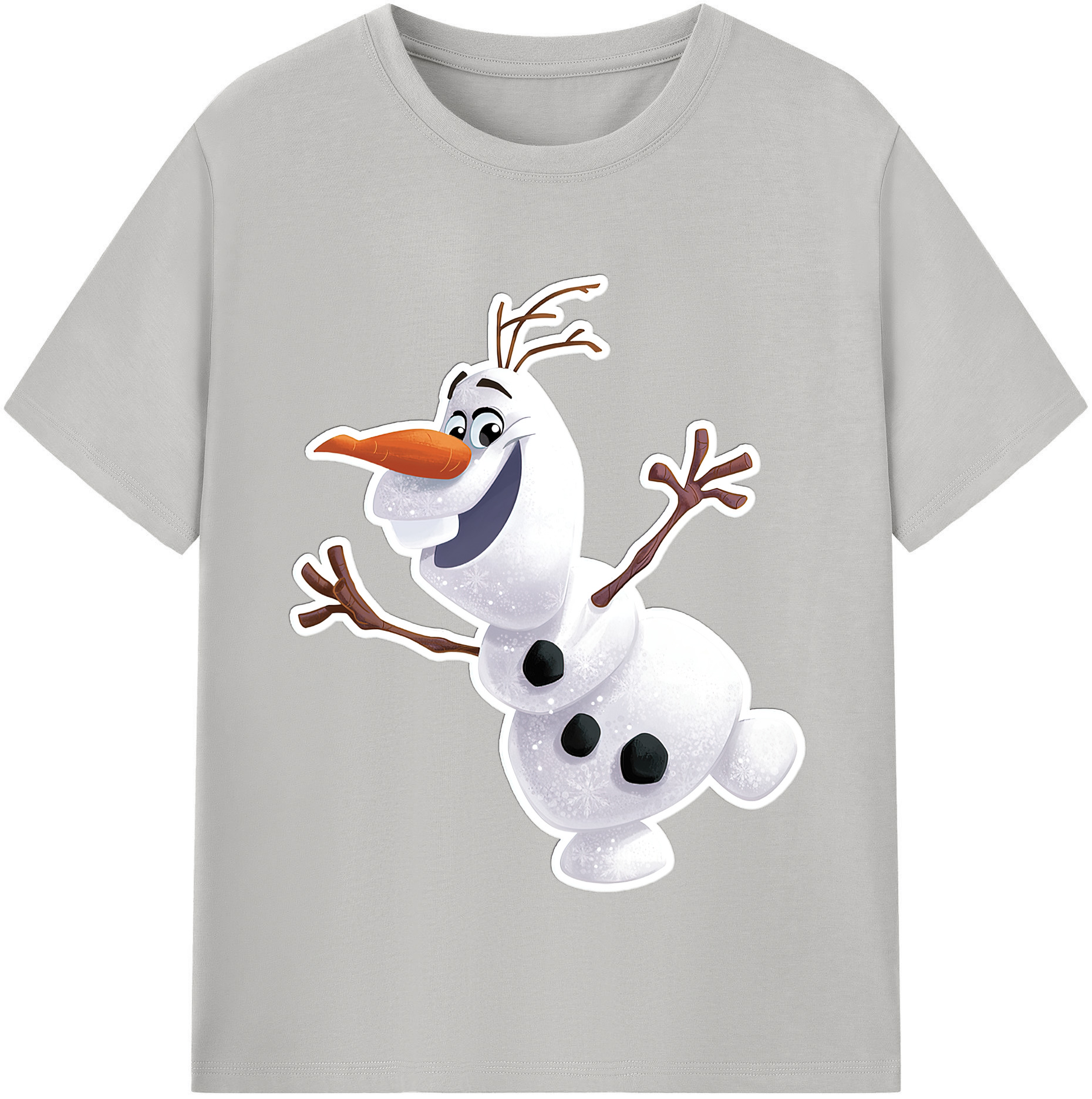 （画像用） アナと雪の女王 アンナ エルサ Frozen Anna Elsa 綿100％半袖Tシャツ（フロントプリント）