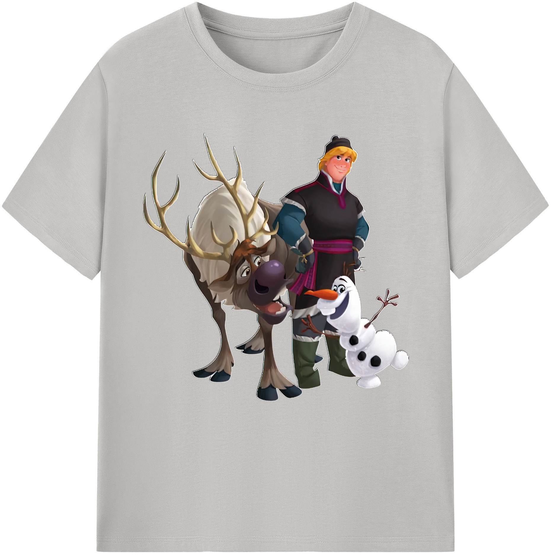 （画像用） アナと雪の女王 アンナ エルサ Frozen Anna Elsa 綿100％半袖Tシャツ（フロントプリント）