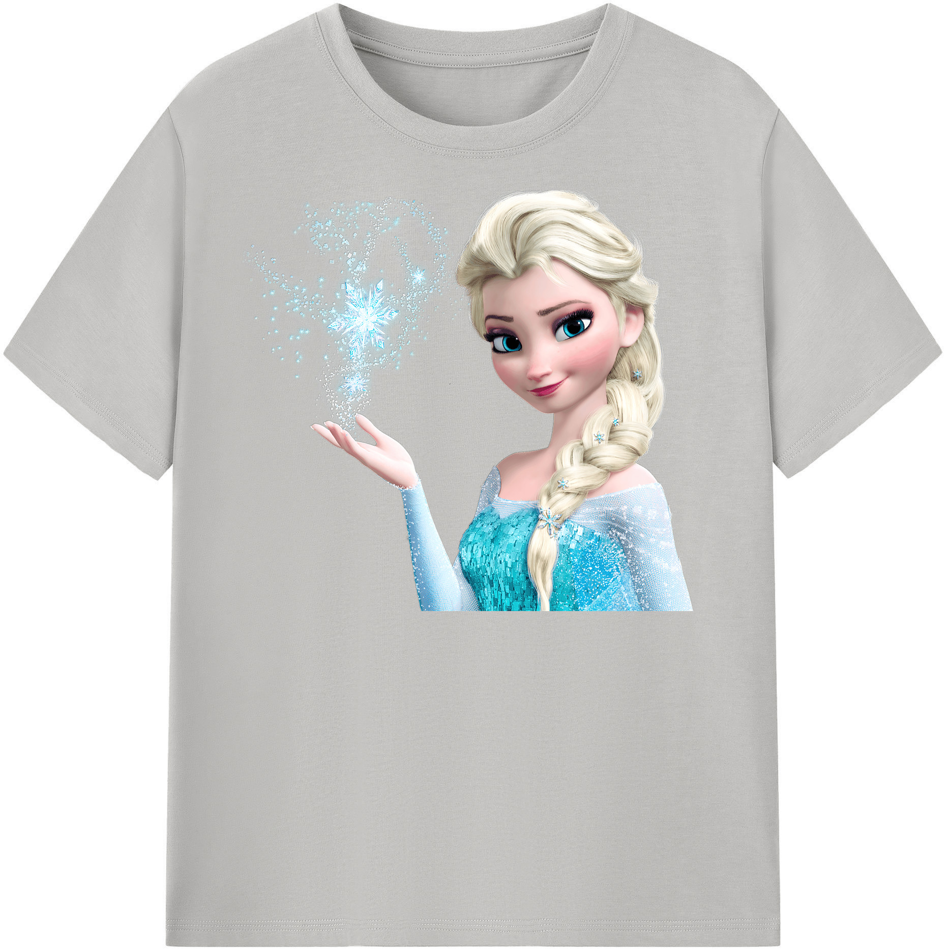 （画像用） アナと雪の女王 アンナ エルサ Frozen Anna Elsa 綿100％半袖Tシャツ（フロントプリント）