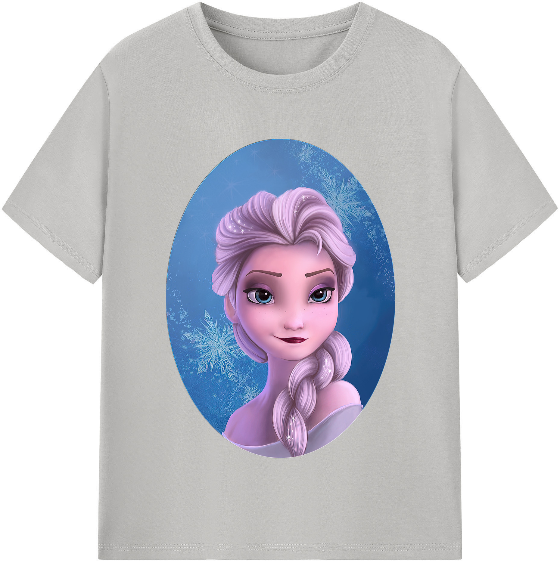 （画像用） アナと雪の女王 アンナ エルサ Frozen Anna Elsa 綿100％半袖Tシャツ（フロントプリント）