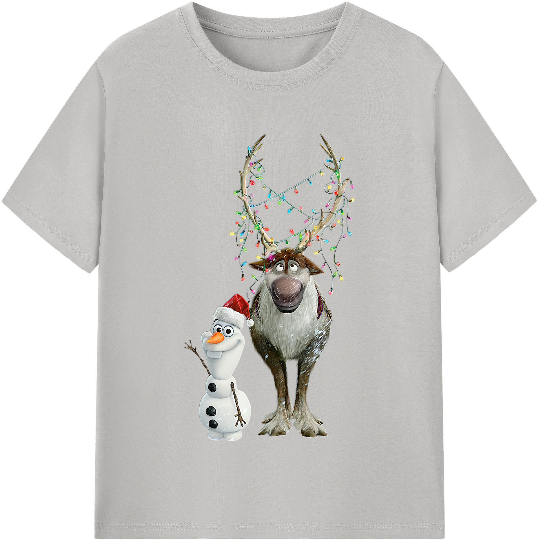 （画像用） アナと雪の女王 アンナ エルサ Frozen Anna Elsa 綿100％半袖Tシャツ（フロントプリント）