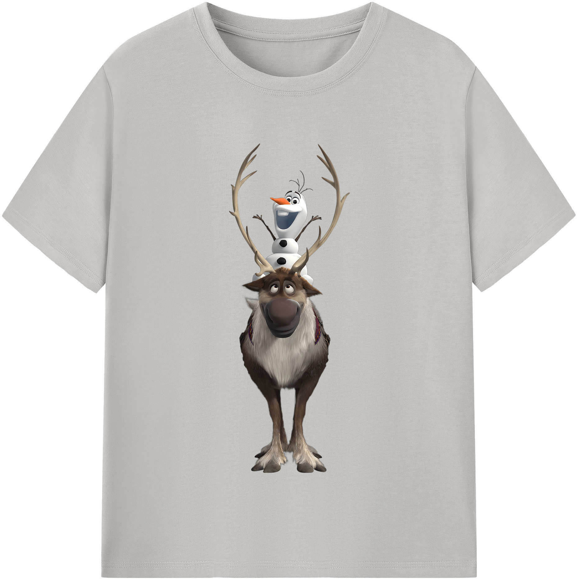（画像用） アナと雪の女王 アンナ エルサ Frozen Anna Elsa 綿100％半袖Tシャツ（フロントプリント）